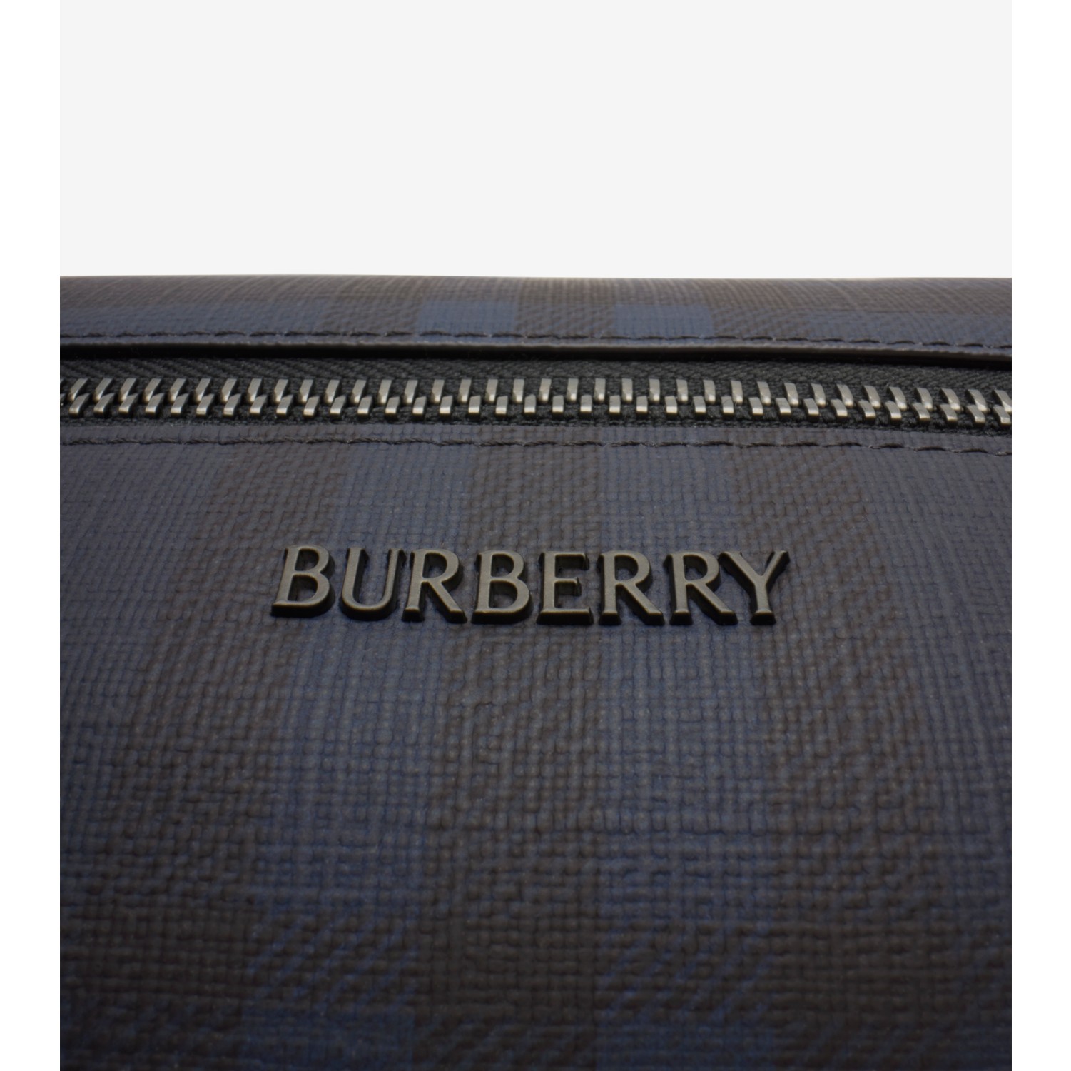 Check Travel Pouch in Navy - Men, Cotton, Technical | Burberry® Official
