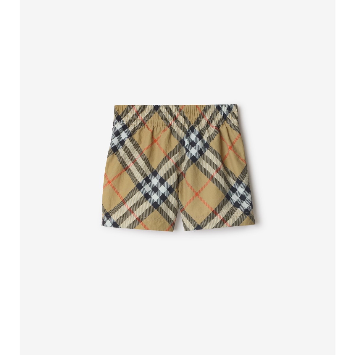 Burberry Nova-check Swim Shorts In Sand