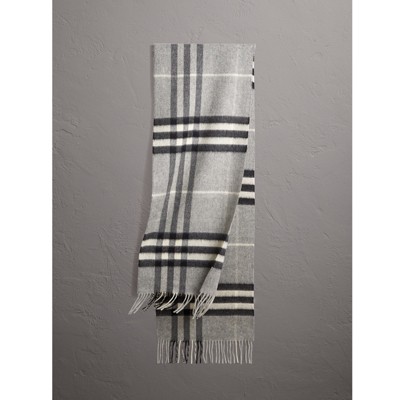 burberry cashmere scarf grey