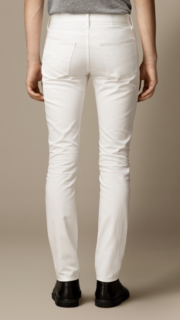 Slim Fit White Jeans in New - Men | Burberry United States