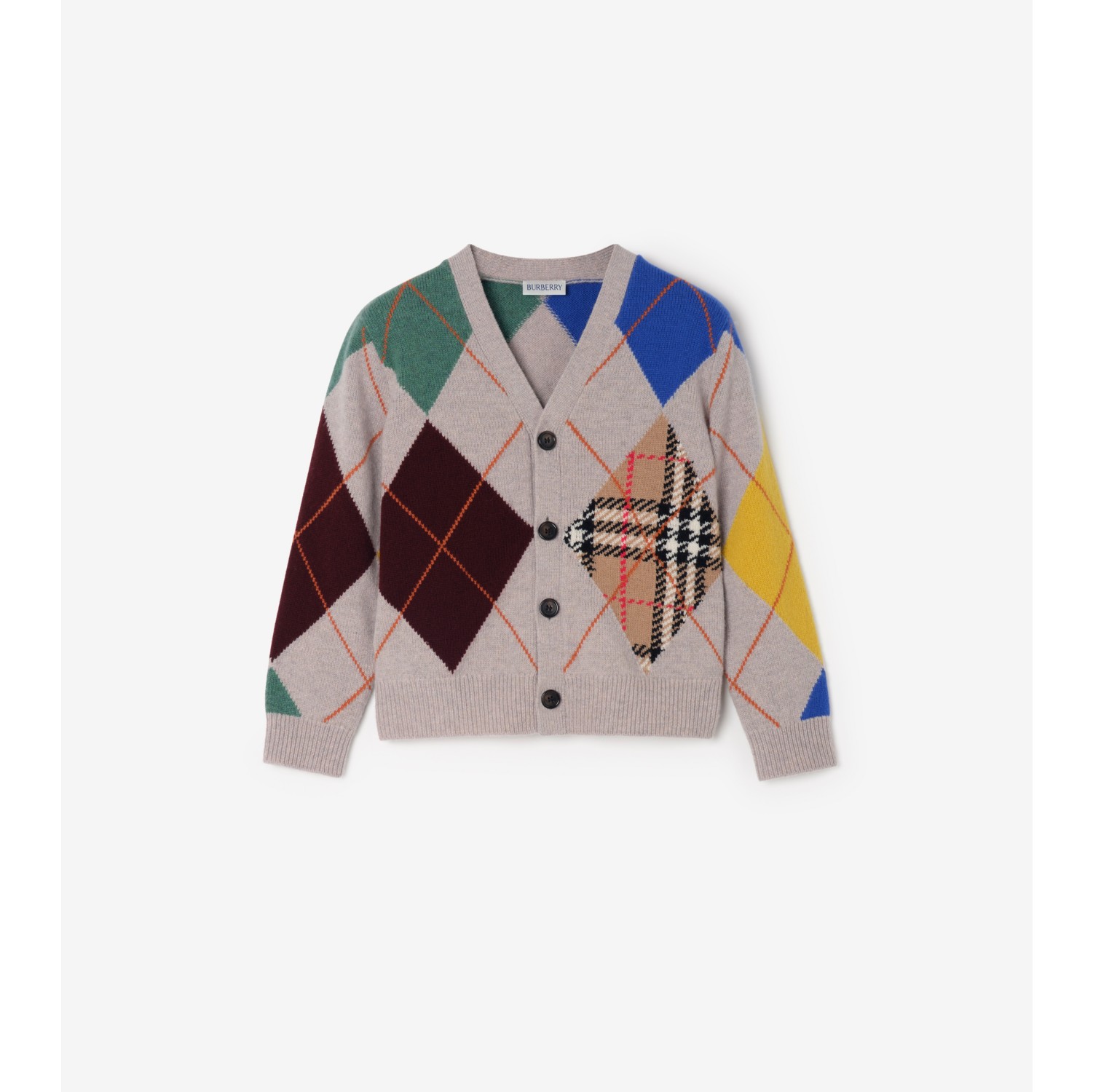 Argyle Wool Cardigan