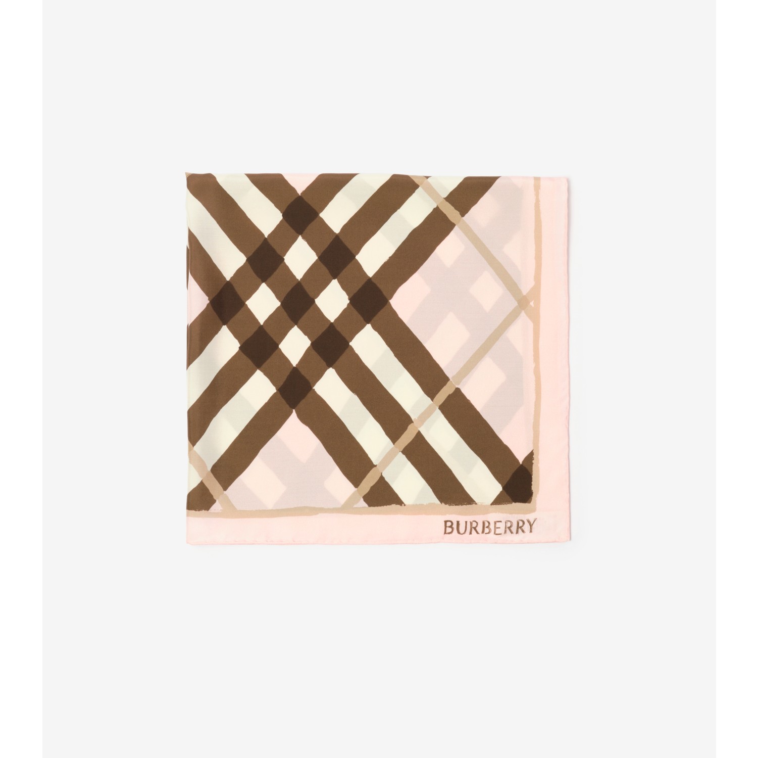 Watercolour Check Silk Scarf
