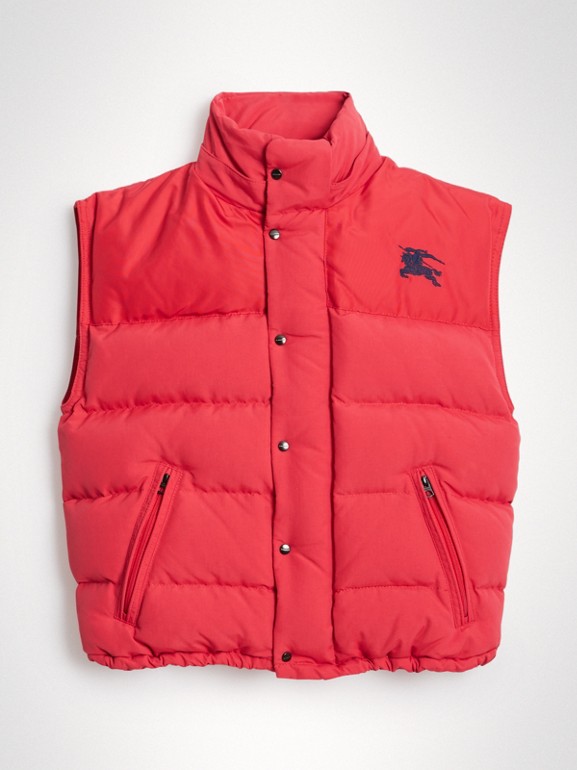 Detachable Hood Down-filled Puffer Jacket in Bright Red | Burberry ...