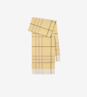 関税負担なし☆Burberry ナロー チェック カシミアスカーフ チェック カシミアスカーフ (バフ) | Burberry®公式サイト