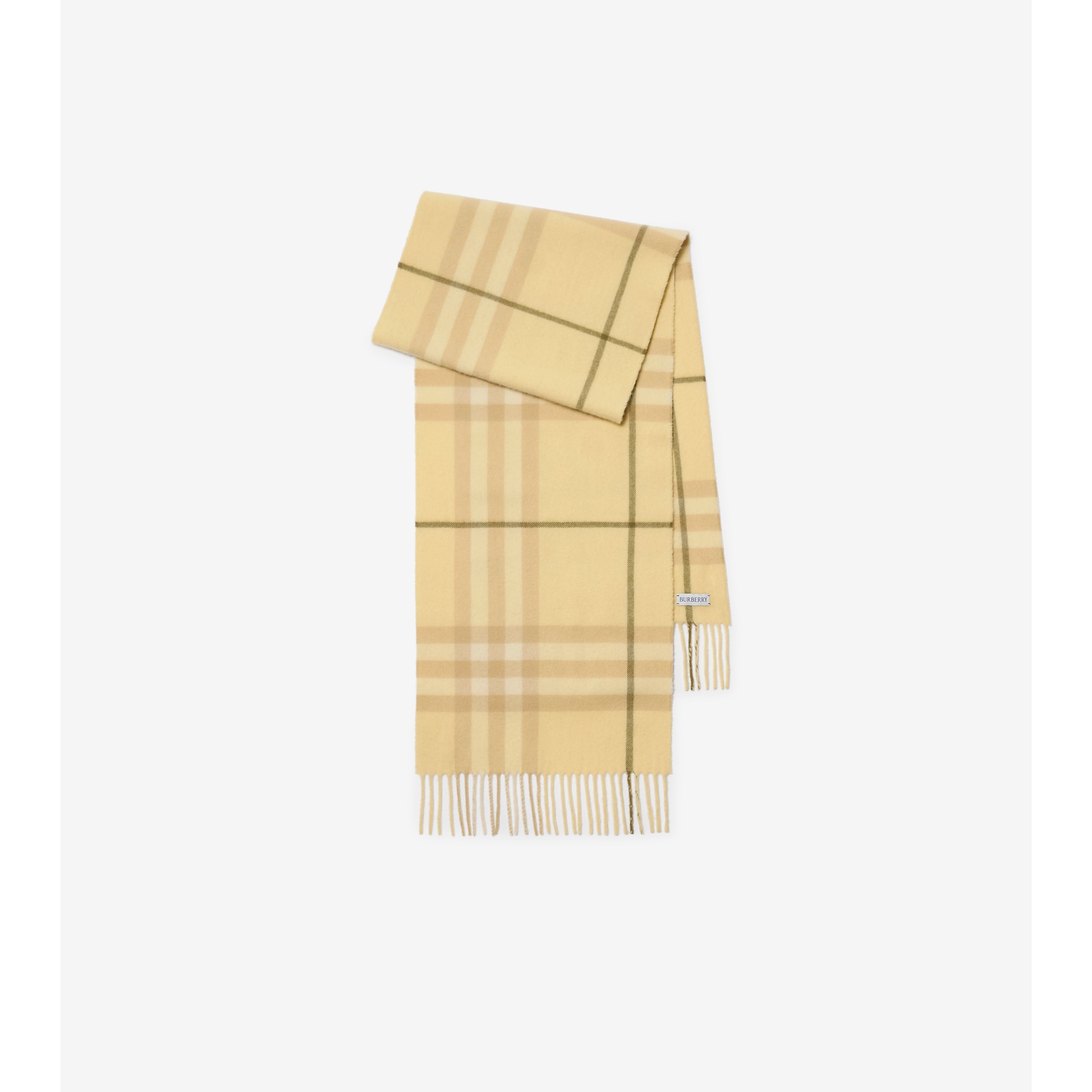 チェック カシミアスカーフ (ストーン) | Burberry®公式サイト
