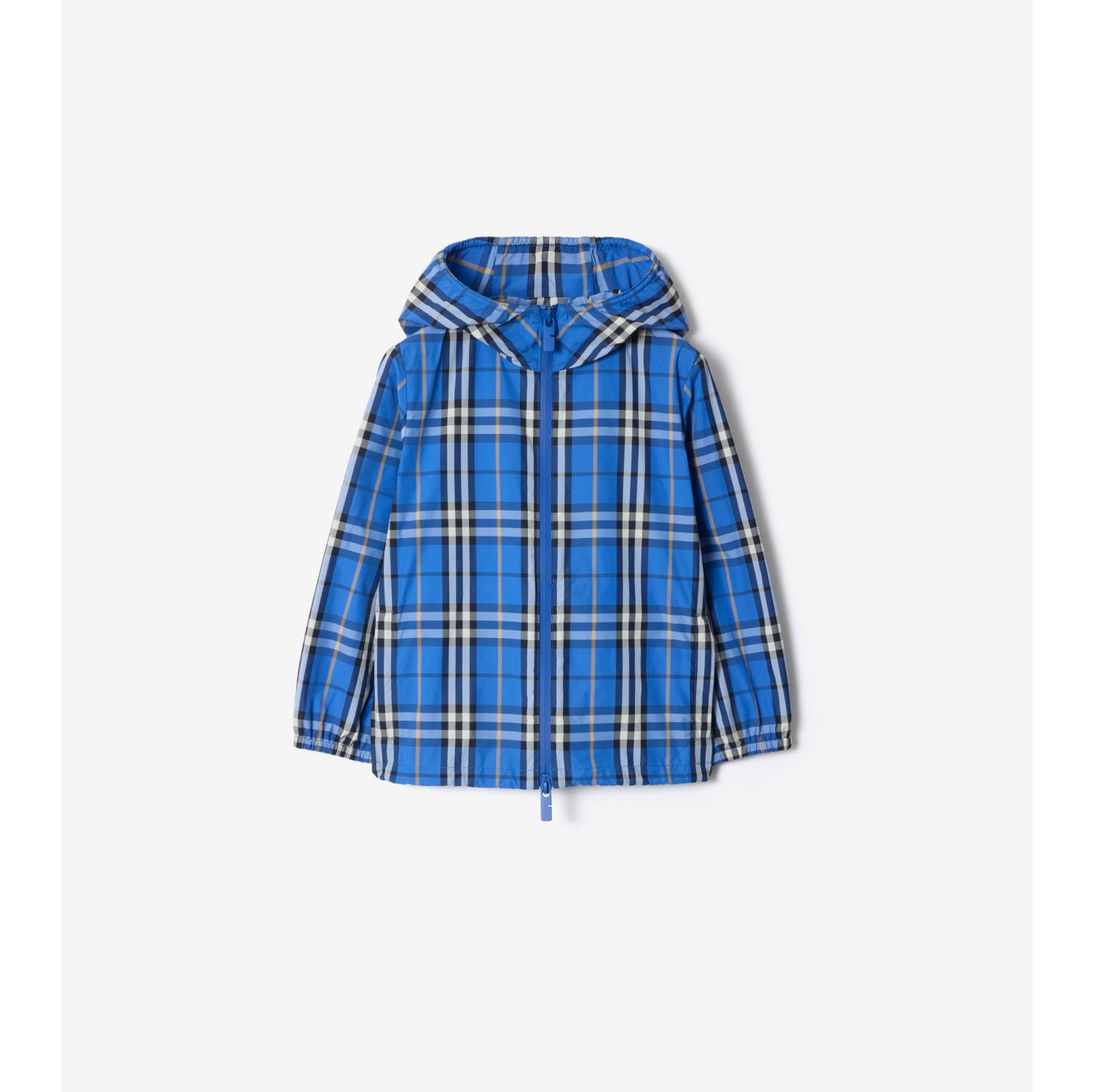 Check Nylon Hooded Jacket