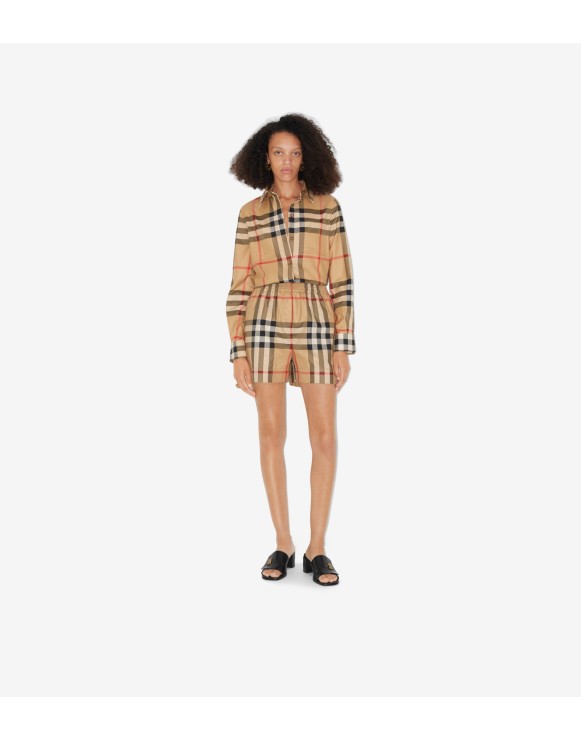 Short en coton Check