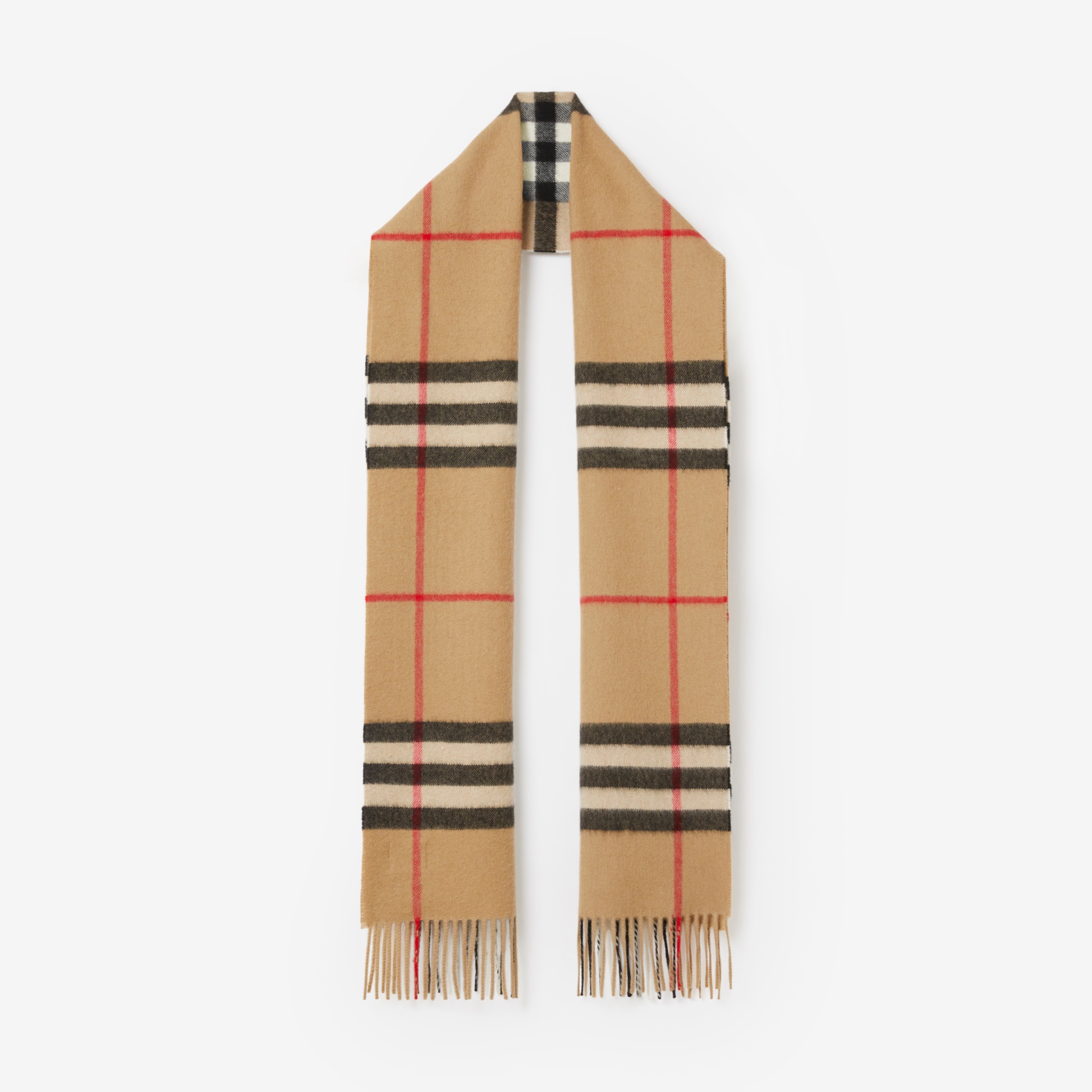 バーバリーチェック カシミアスカーフ (アーカイブベージュ) | Burberry®公式サイト