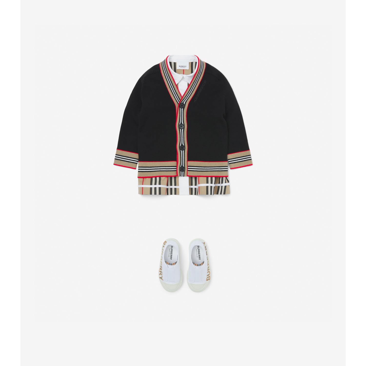 Burberry striped sale cardigan