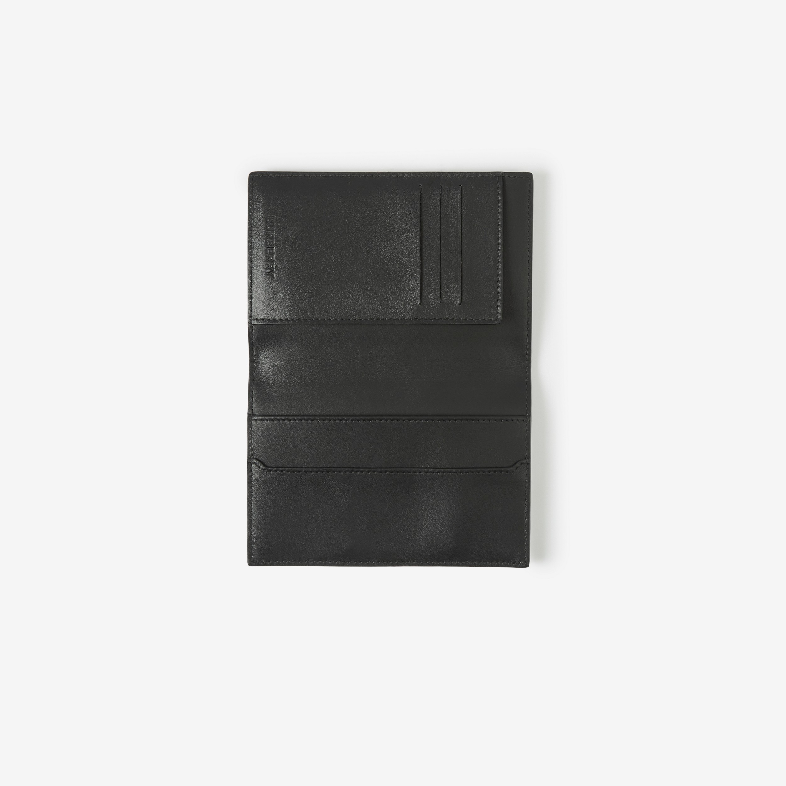 Coordinates Print Leather Passport Holder in Black - Men | Burberry® Official - 4