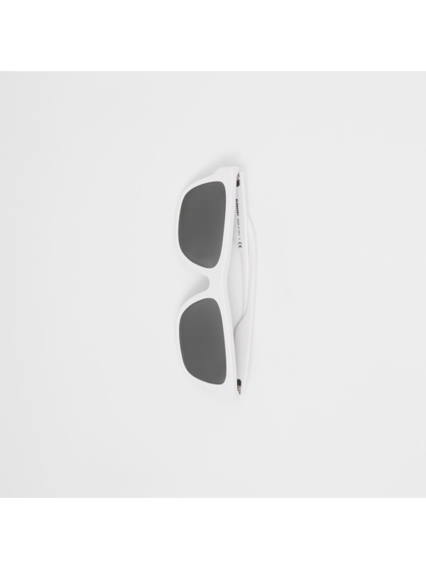 Square Frame Sunglasses In White Men Burberry United States