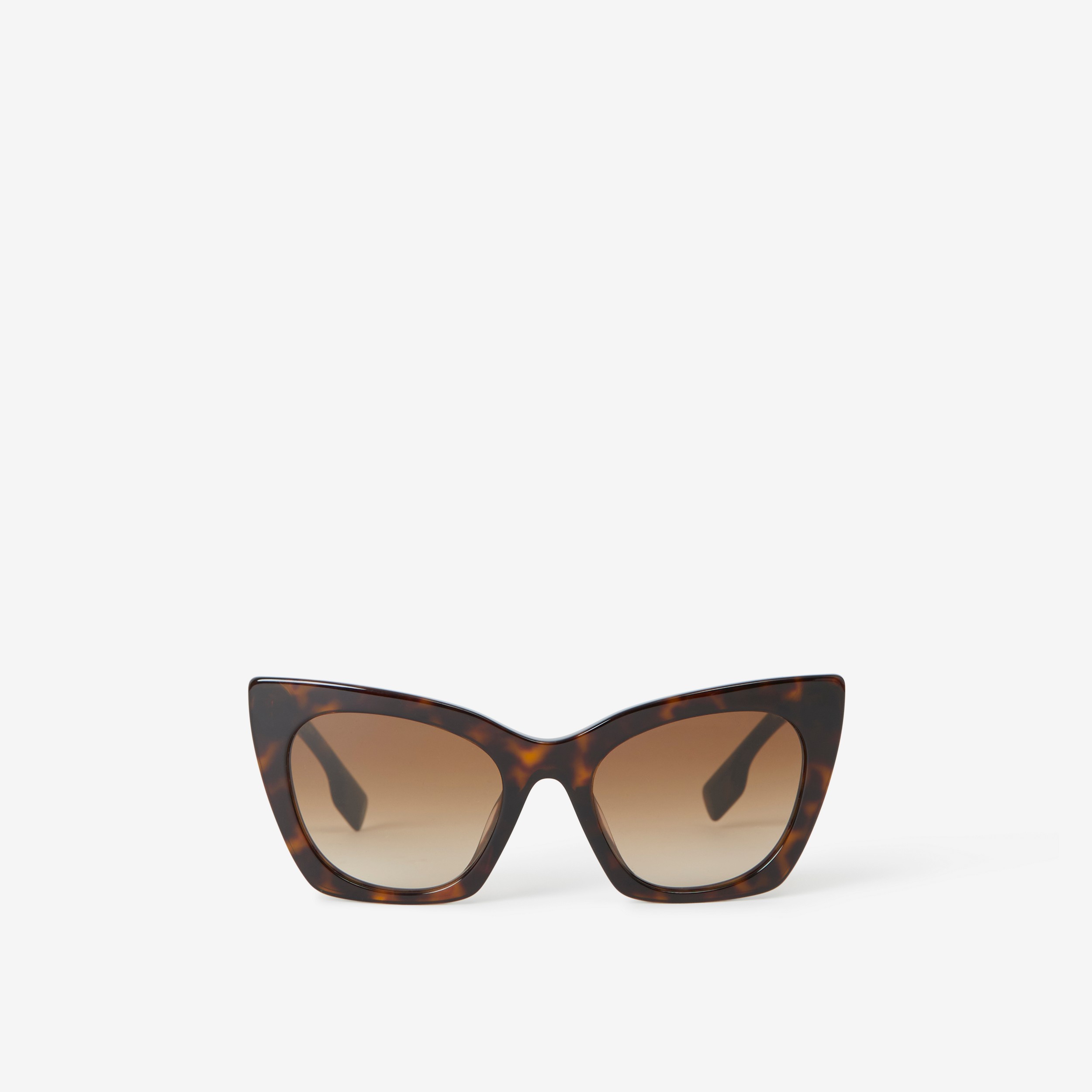 Óculos de sol com armação gatinho e detalhe de logotipo (Casco  Tartaruga) - Mulheres | Burberry® oficial - 1