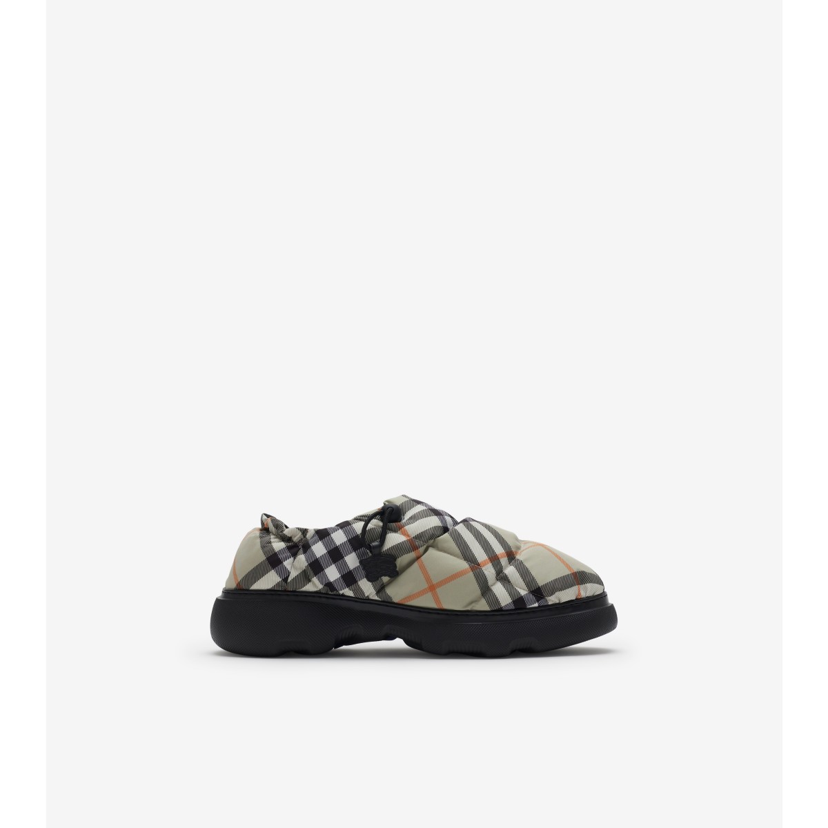 Burberry Check Nylon Blend Pillow Mules In Multi