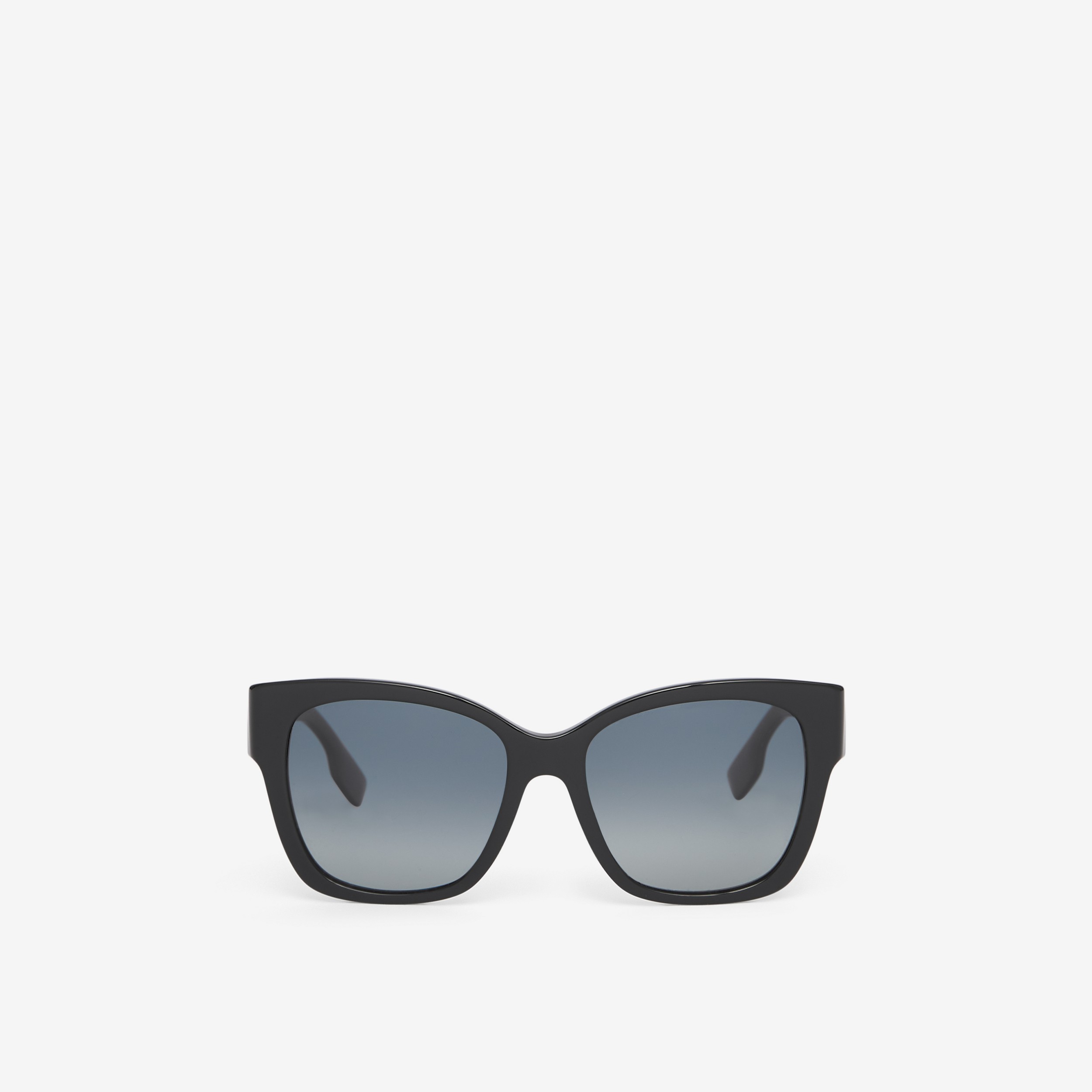 Sonnenbrille mit eckigem Gestell und Monogrammmotiv (Schwarz) - Damen | Burberry® - 1