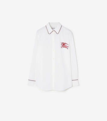 Burberry クラシックフィット ハートナイト コットンシャツ (オプティックホワイト) - ウィメンズ | Burberry®公式サイト