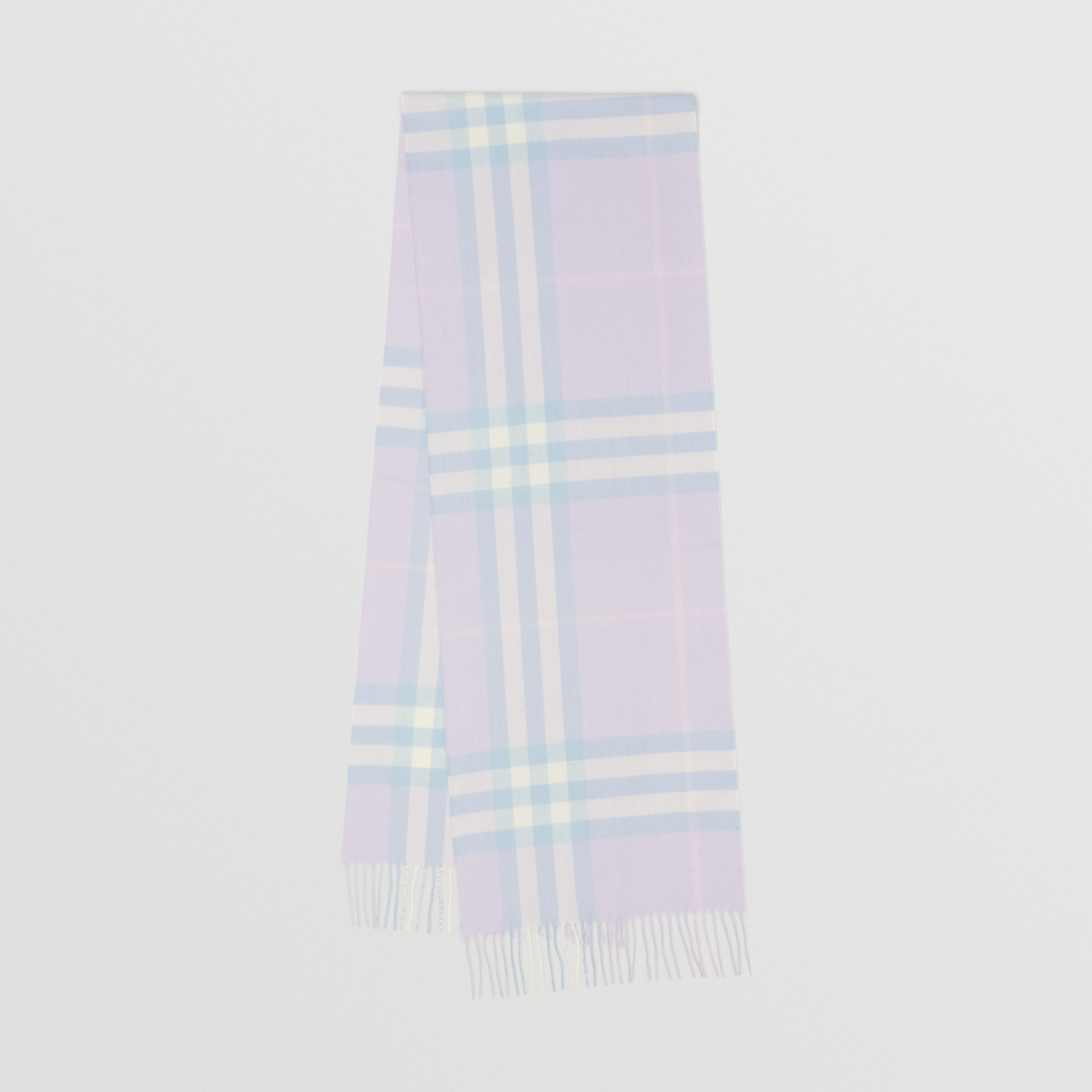The Burberry Check Cashmere Scarf in Soft Lilac | Burberry® Official - 1