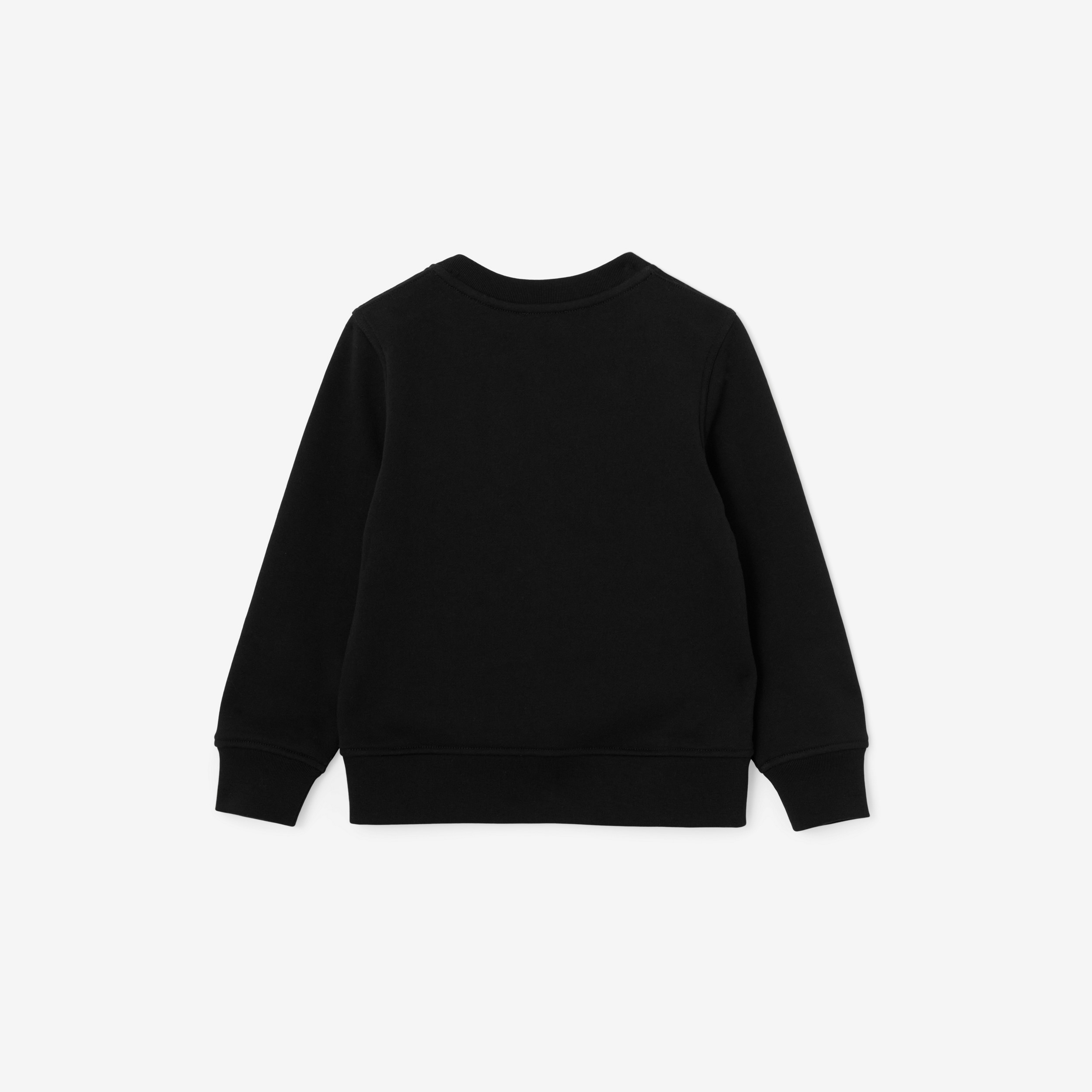 Suéter em algodão com logotipo gráfico de coral (Preto) | Burberry® oficial - 2