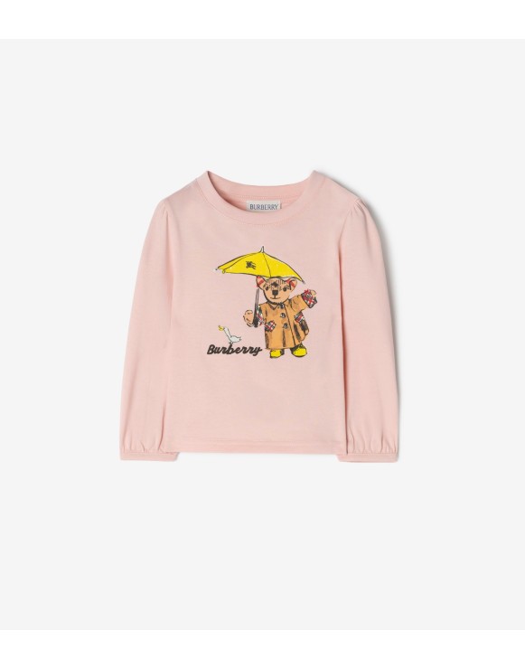 Rain Bear​ Cotton Long-sleeve T-shirt
