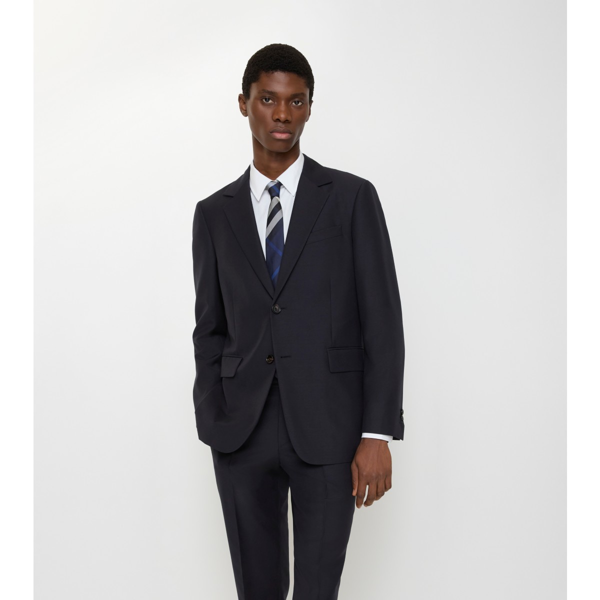  Check Wool Mohair Tailored Jacket