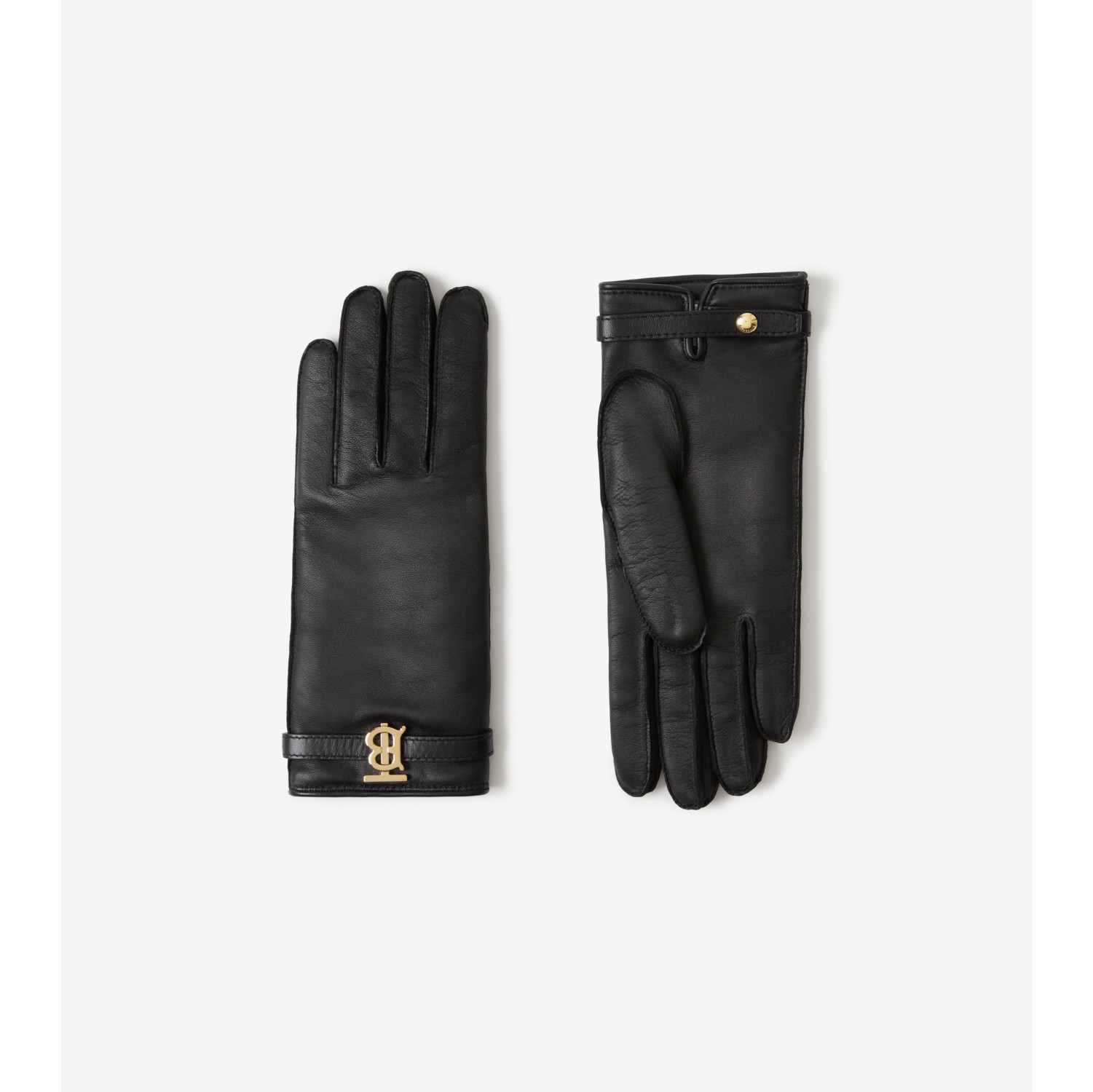 Burberry black leather gloves new arrivals