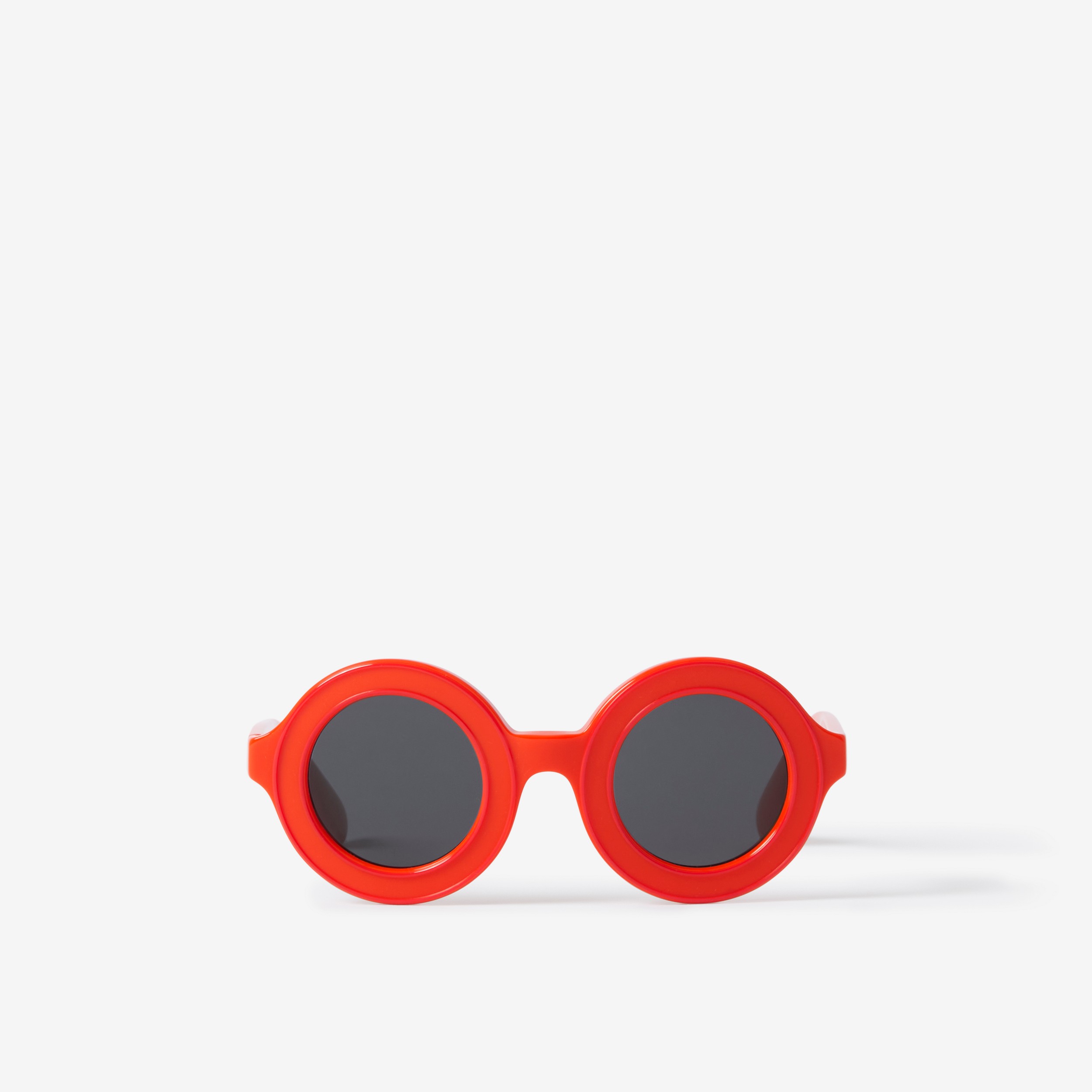 Logo Detail Round Frame Sunglasses in Orange - Children | Burberry® Official - 1