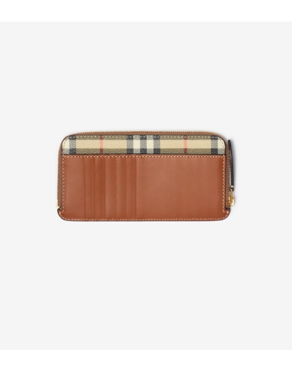 Grand porte-cartes zippé Check