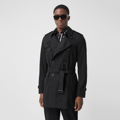burberry short trench coat men's