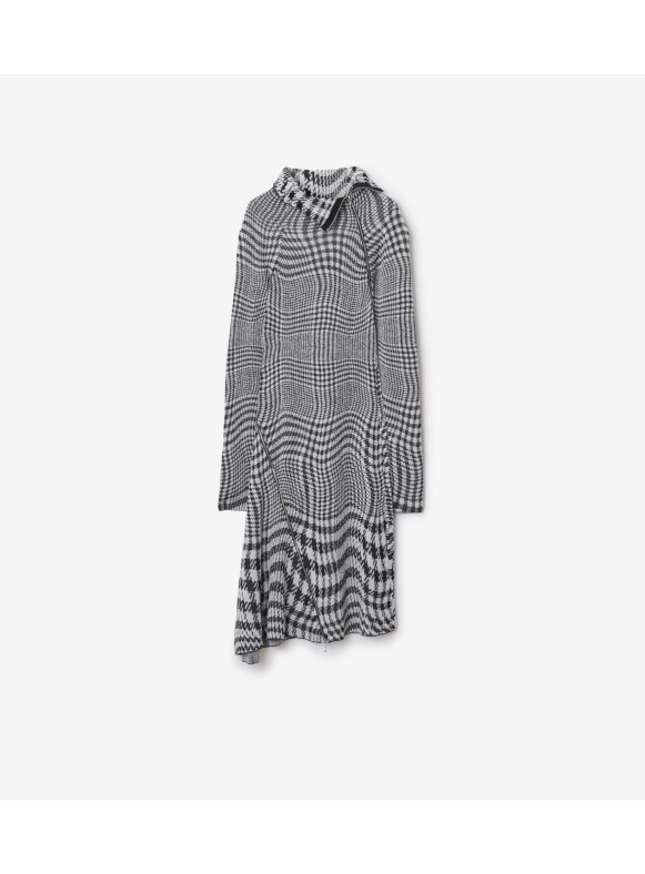 Dresses for Women Houndstooth Print Dress (Color : Black and White, Size :  X-Large) : : Clothing, Shoes & Accessories