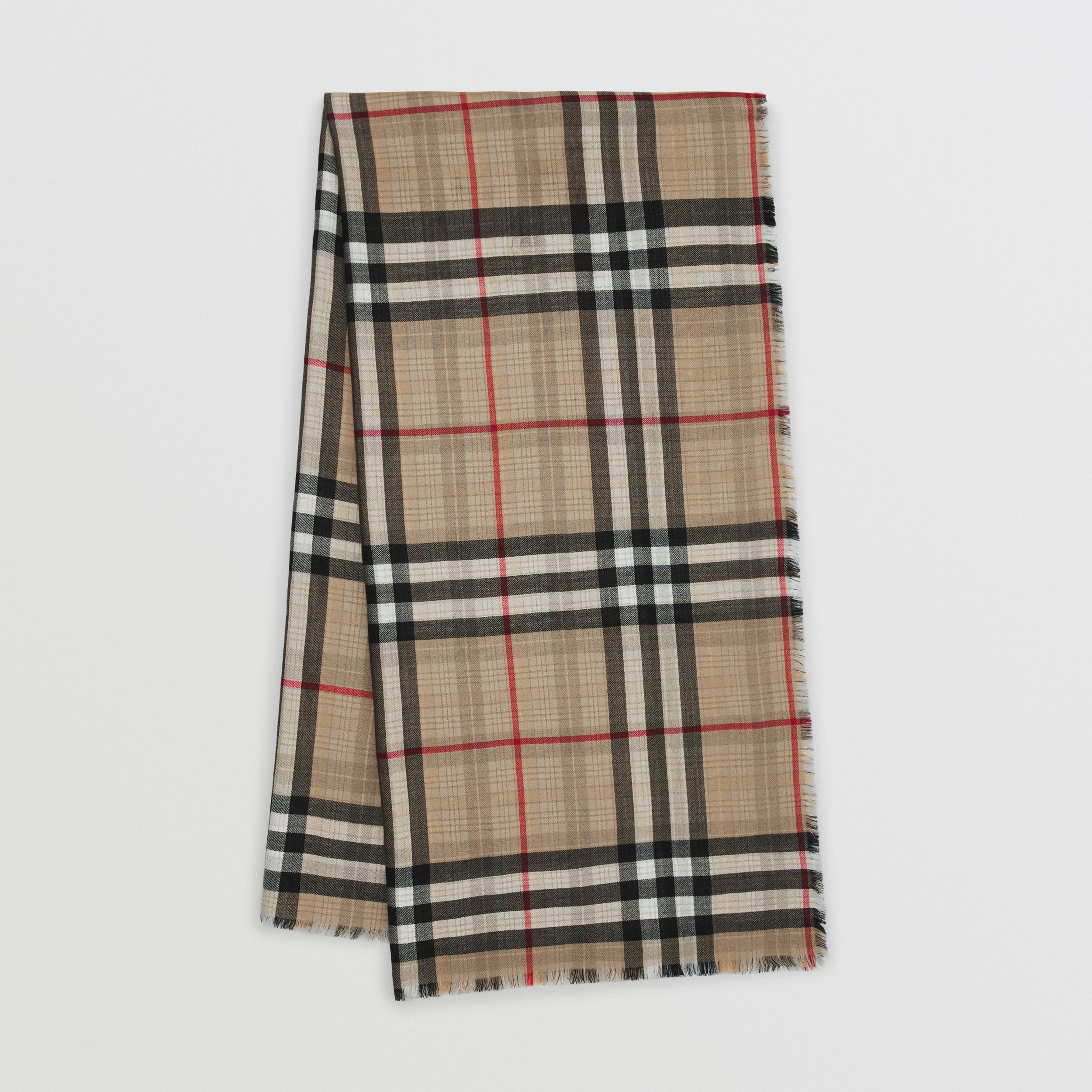 Reversible  Check Cashmere Scarf in Archive Brown | Burberry® Official - 1