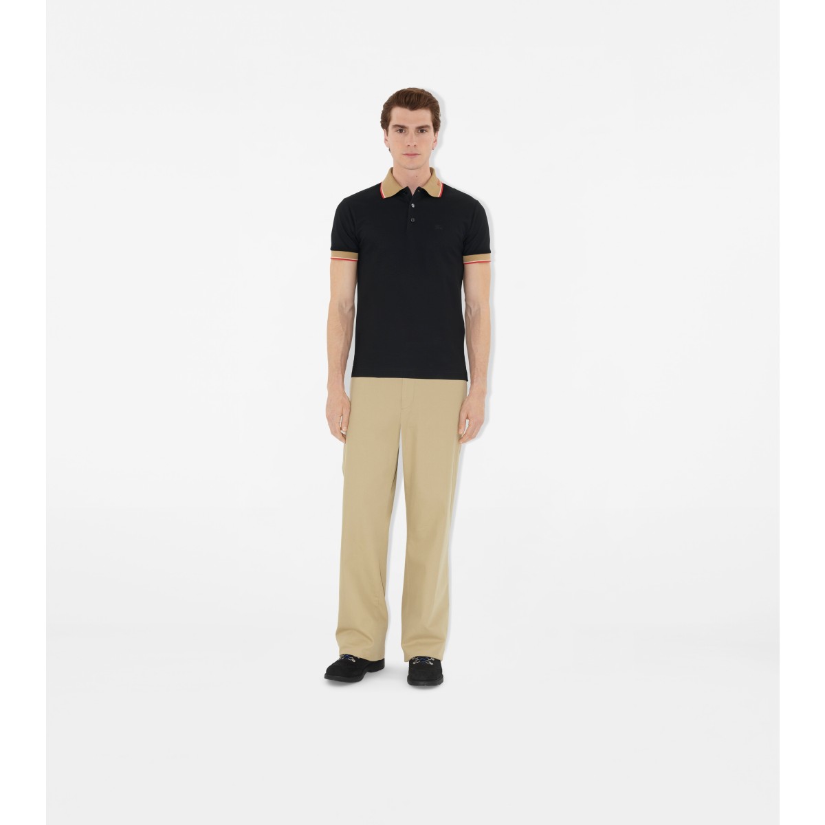  Embroidered Logo Collar Polo Shirt