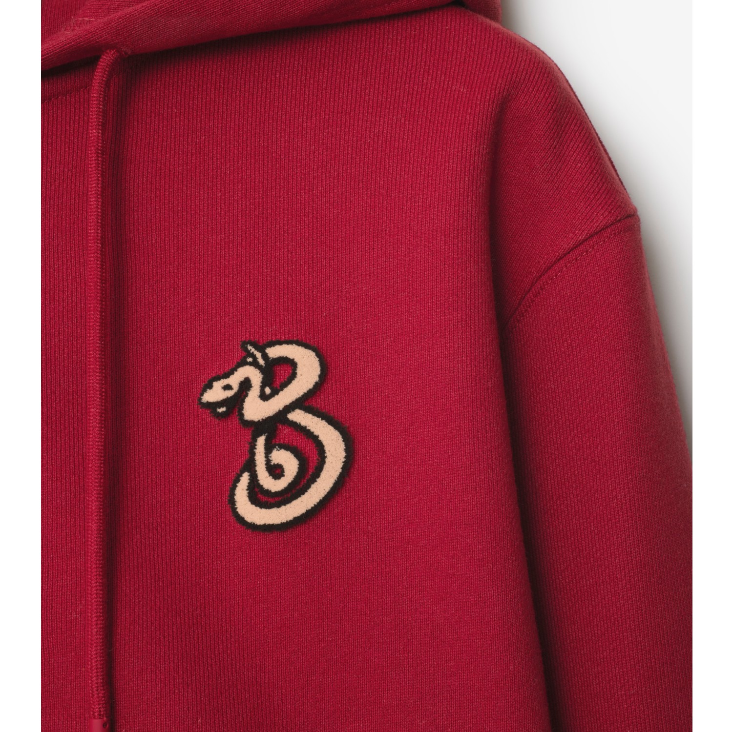 Hoodie zippé en coton B Snake