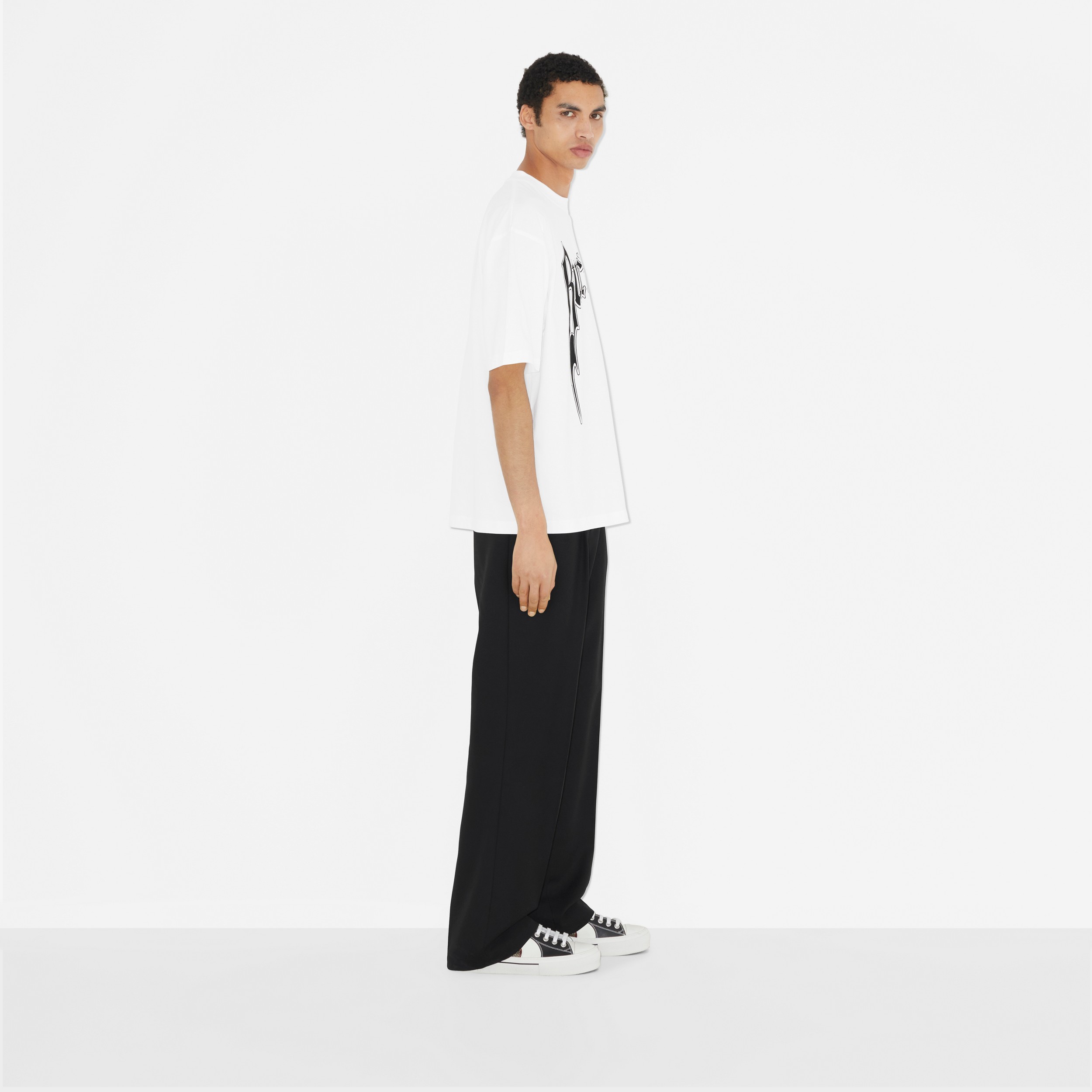 ロゴプリント コットンTシャツ (ホワイト) - メンズ | Burberry®公式サイト - 3