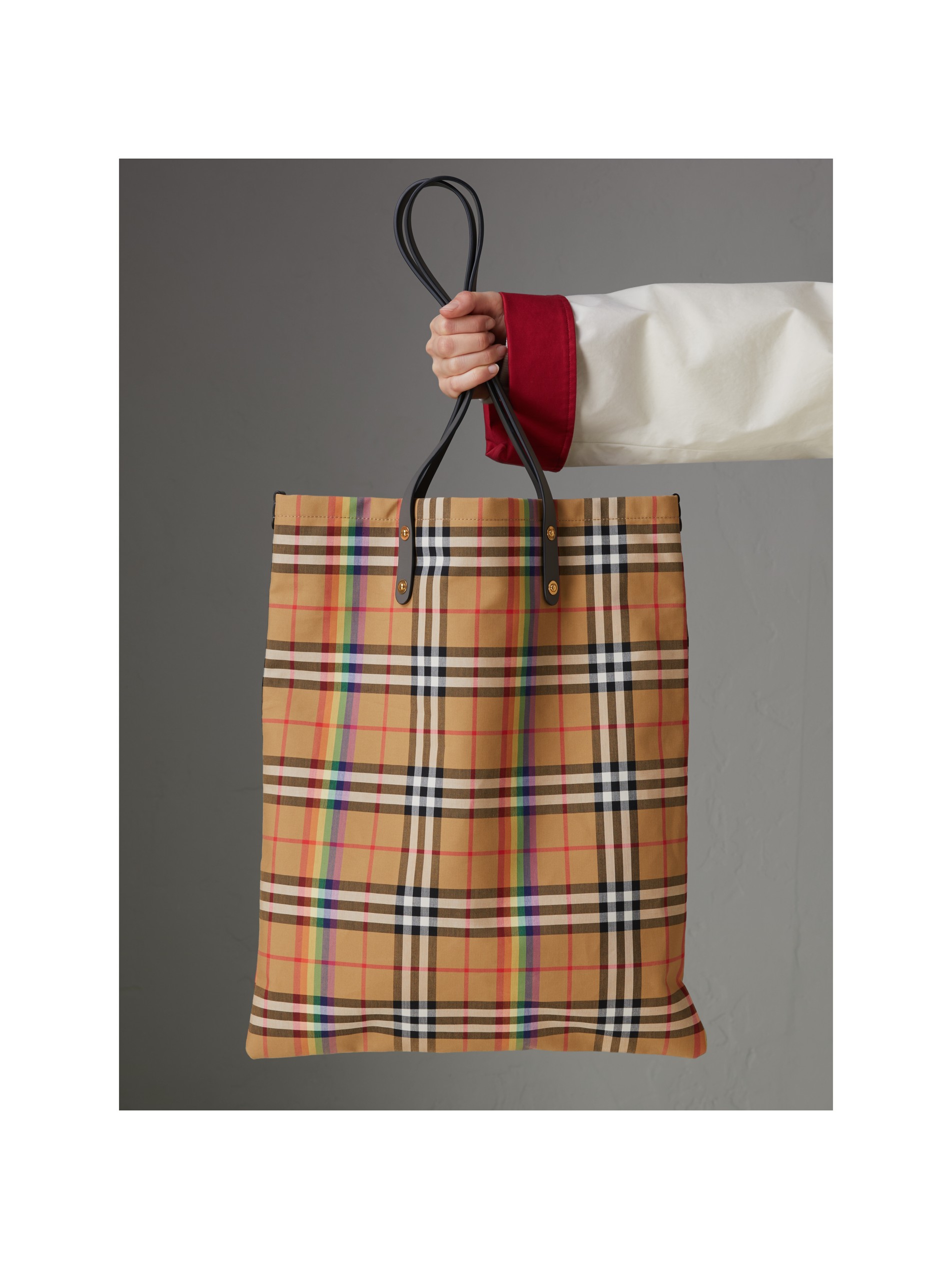 深灰色 大号霓彩 vintage 格纹购物袋 产品图片41