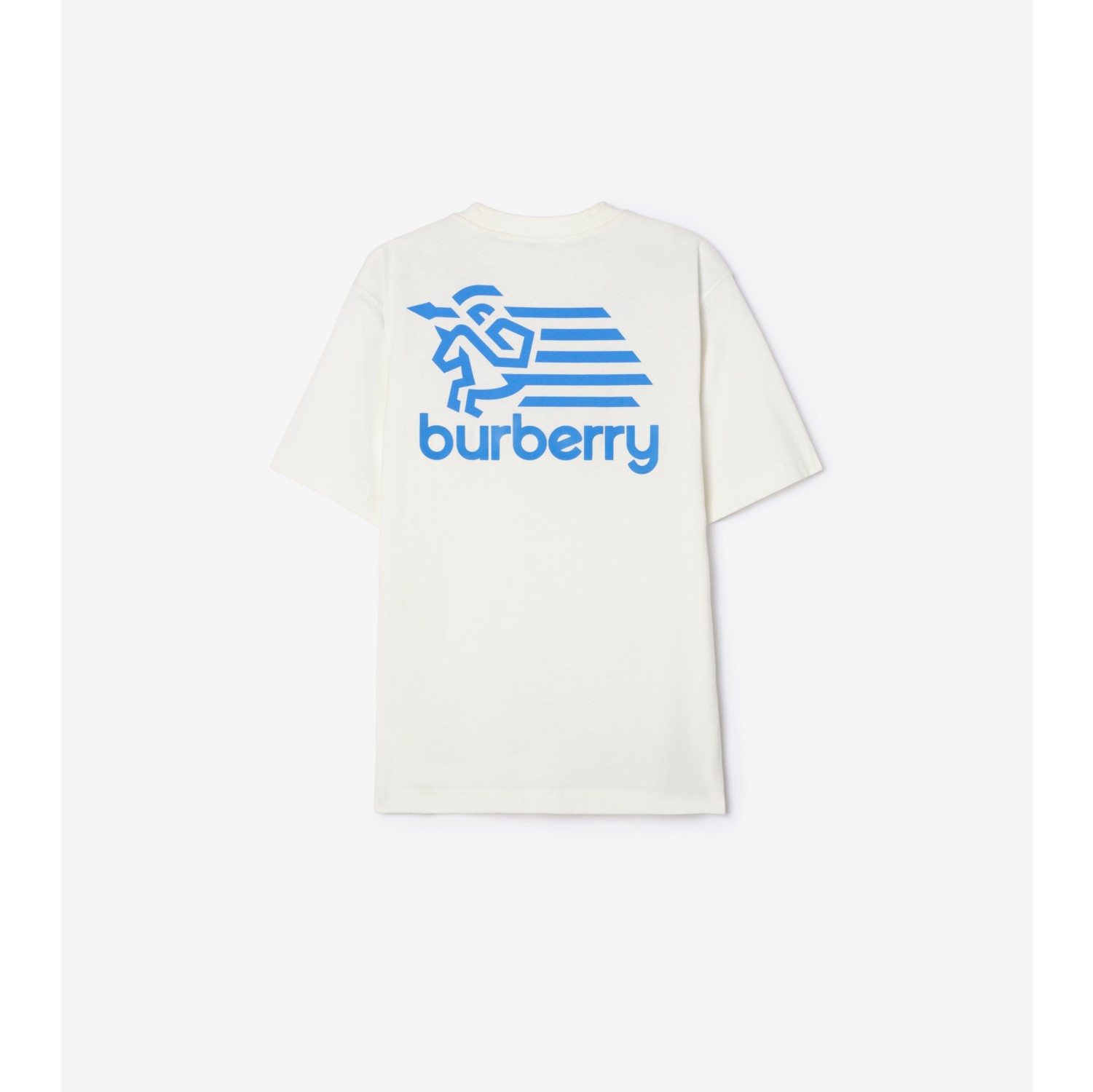 Logo Badge Cotton T-shirt in Chalk white - Men | Burberry® Official