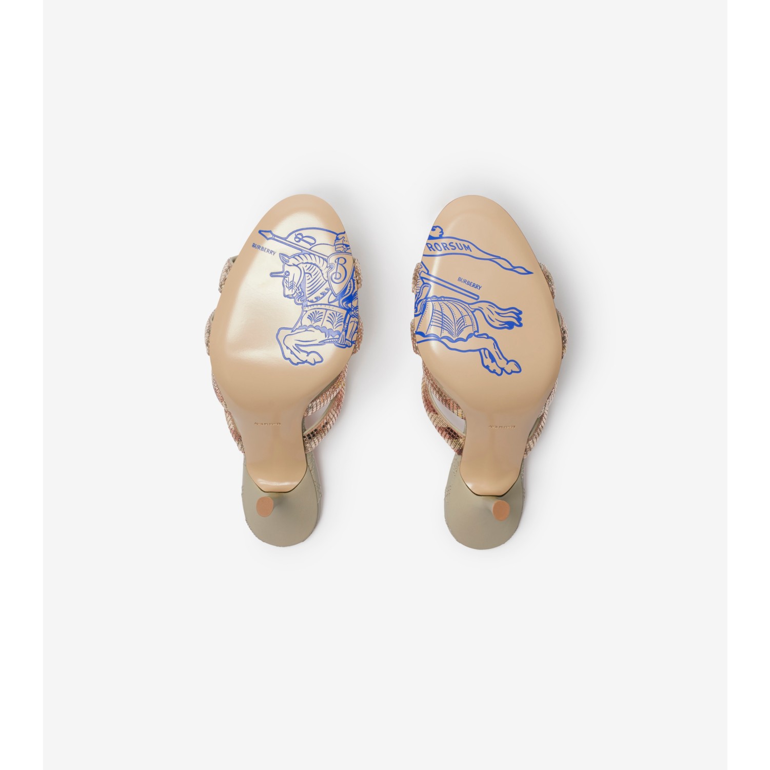 Check Mesh Mews Strap Mules​ in Gloss - Women | Burberry® Official