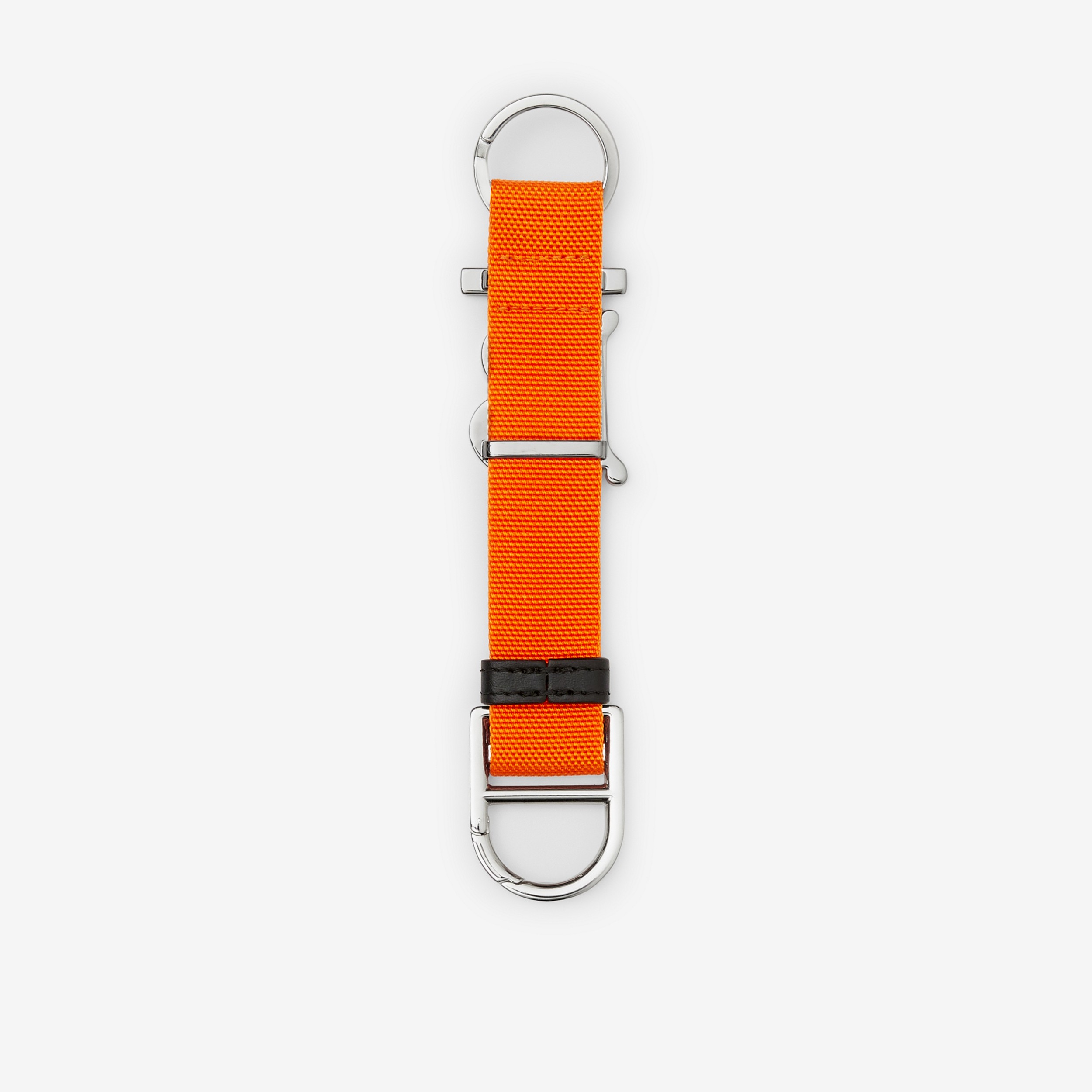 Monogram Motif Webbed Key Ring in Orange | Burberry® Official - 2