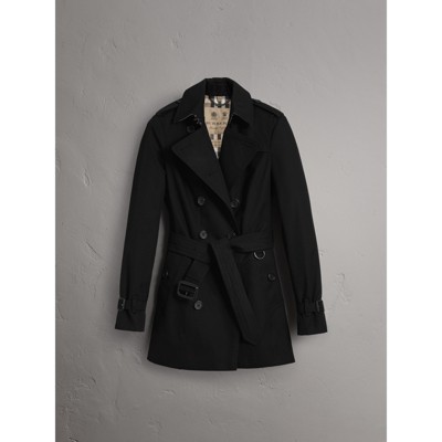 burberry black trench coat womens