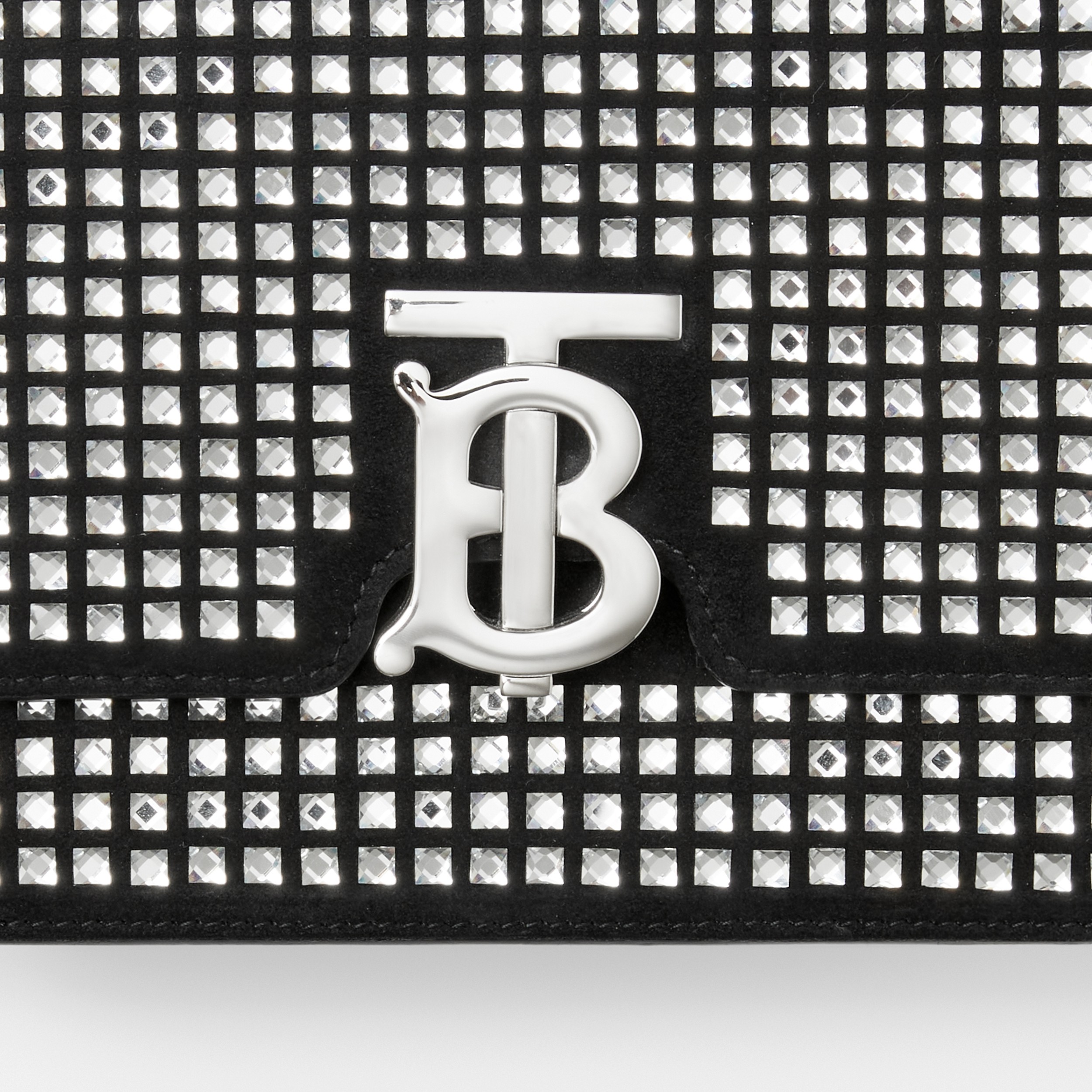 Crystal-embellished Leather Small TB Bag in Black/crystal - Women | Burberry® Official - 2