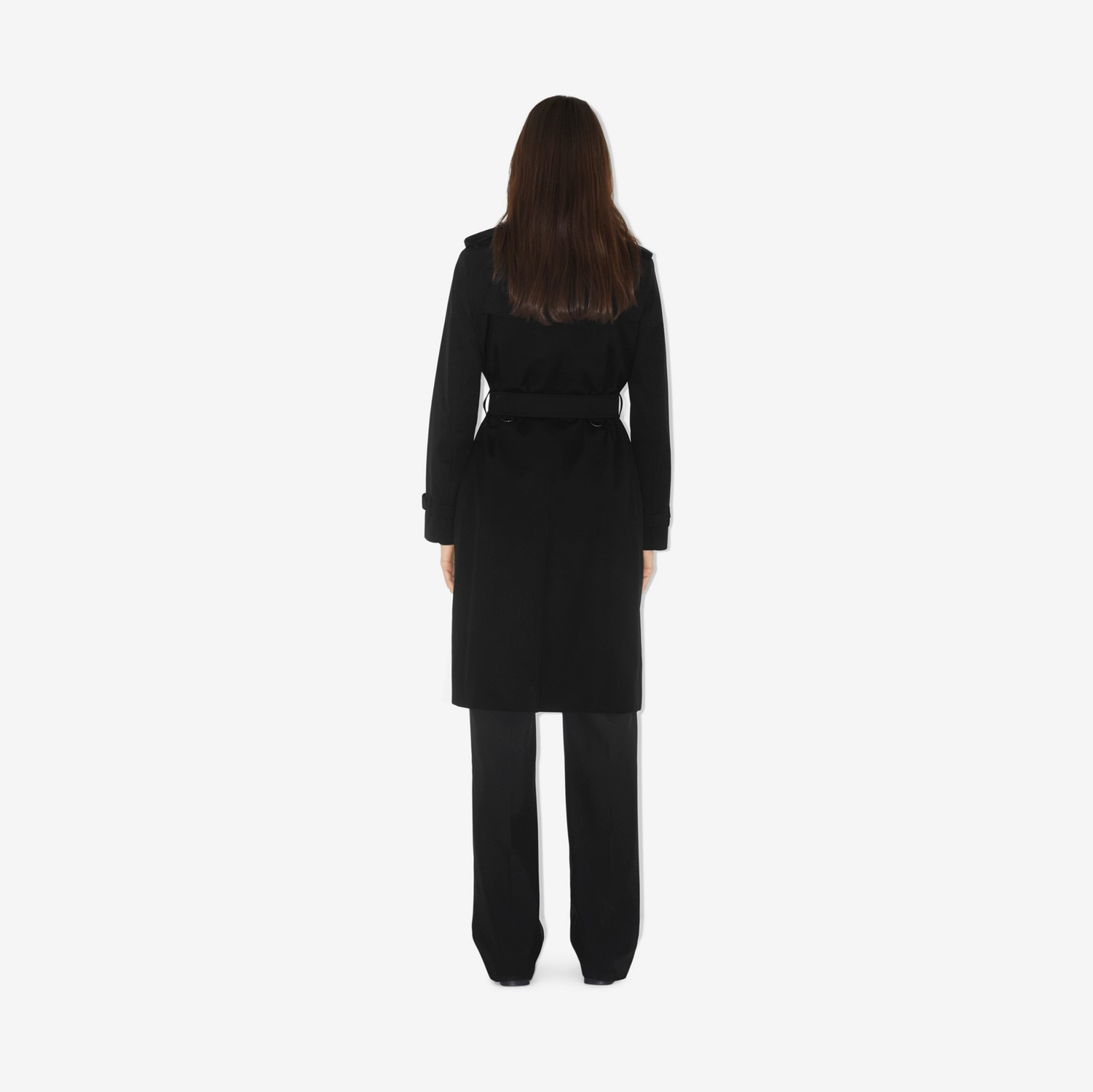 肯辛顿版型 – Heritage Trench 风衣 (黑色) - 女士 | Burberry® 博柏利官网