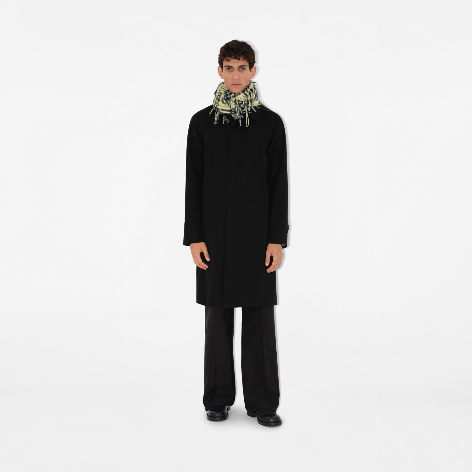チェック カシミア ハッピースカーフ (キャンドル) | Burberry チェック カシミア ハッピースカーフ (キャンドル) | Burberry