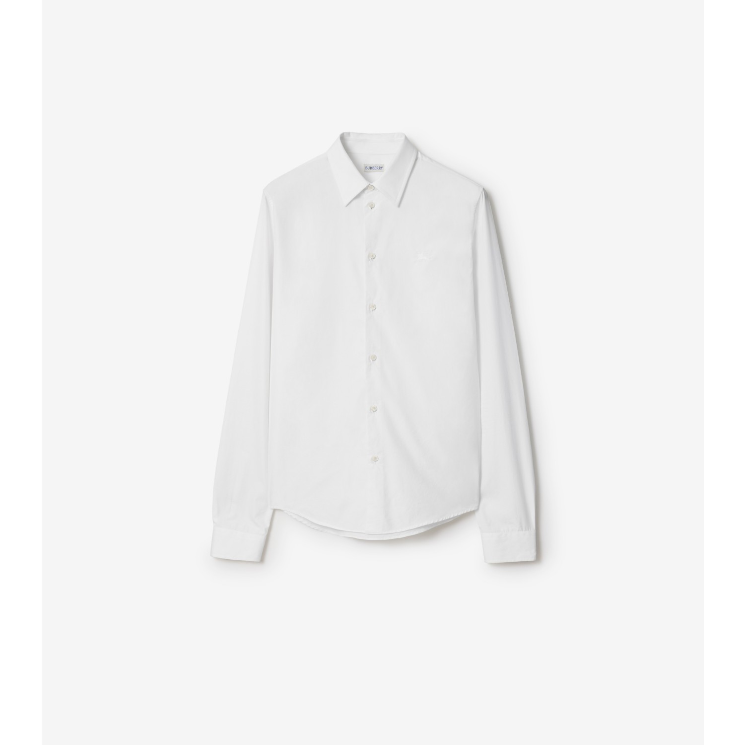 Chemise droite en popeline de coton