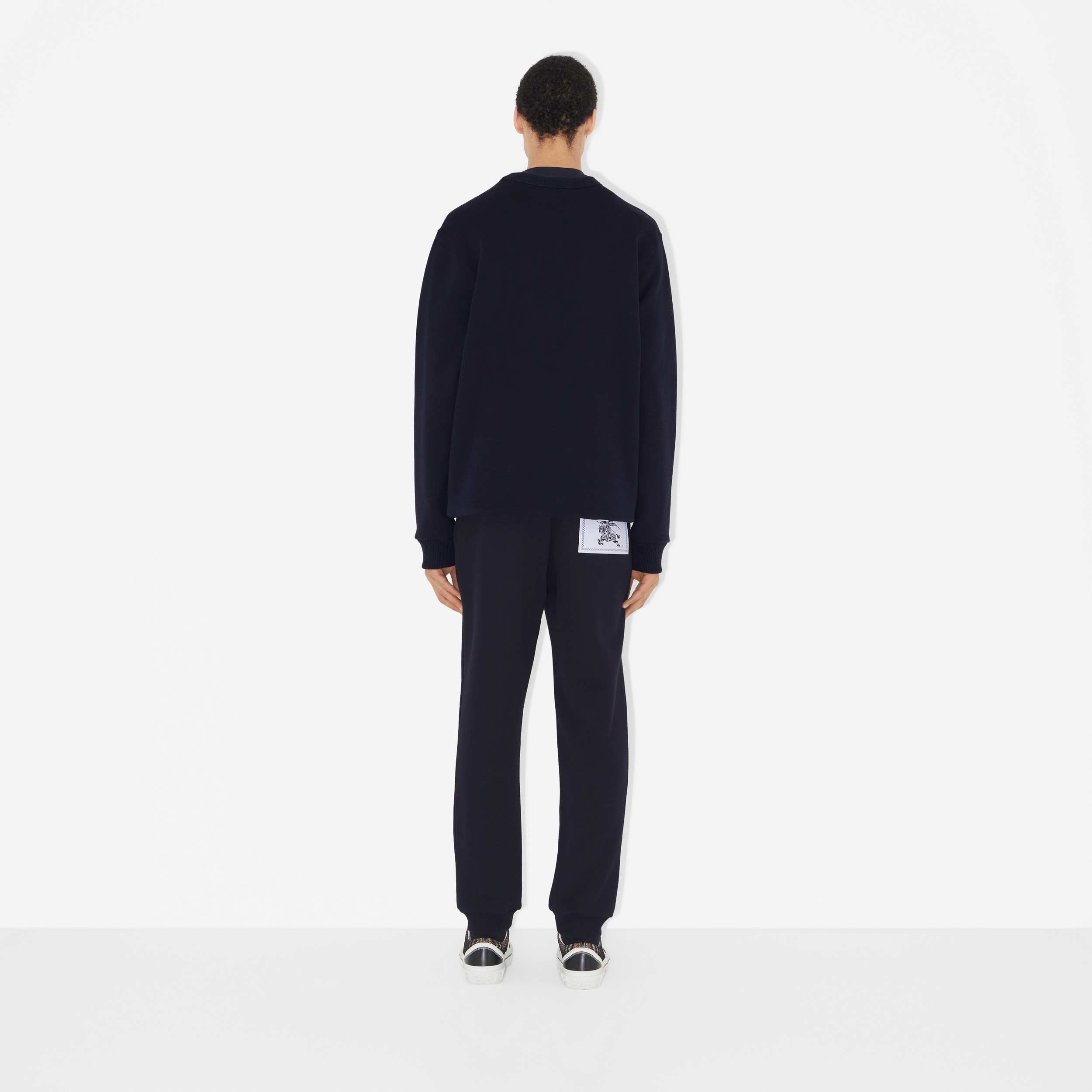 Suéter de algodão com etiqueta Prorsum (Azul Marinho Fumê) - Homens | Burberry® oficial - 4
