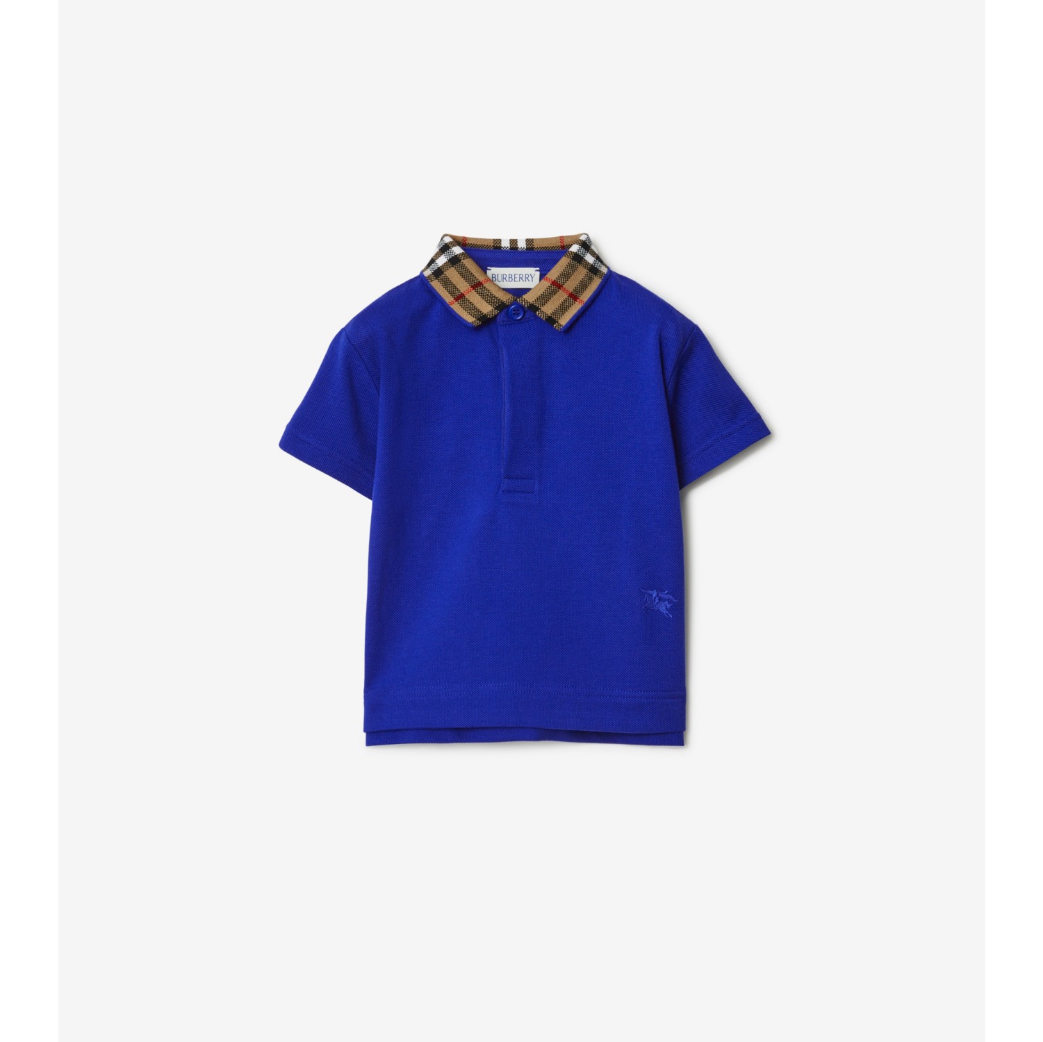 チェックカラー コットンポロシャツ (ナイト) | Burberry®公式サイト