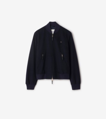 【美品】BURBERRY ノーカラージャケット M ネイビー フォーマル aquagarage ジャケット ノーカラージャケット オフィス