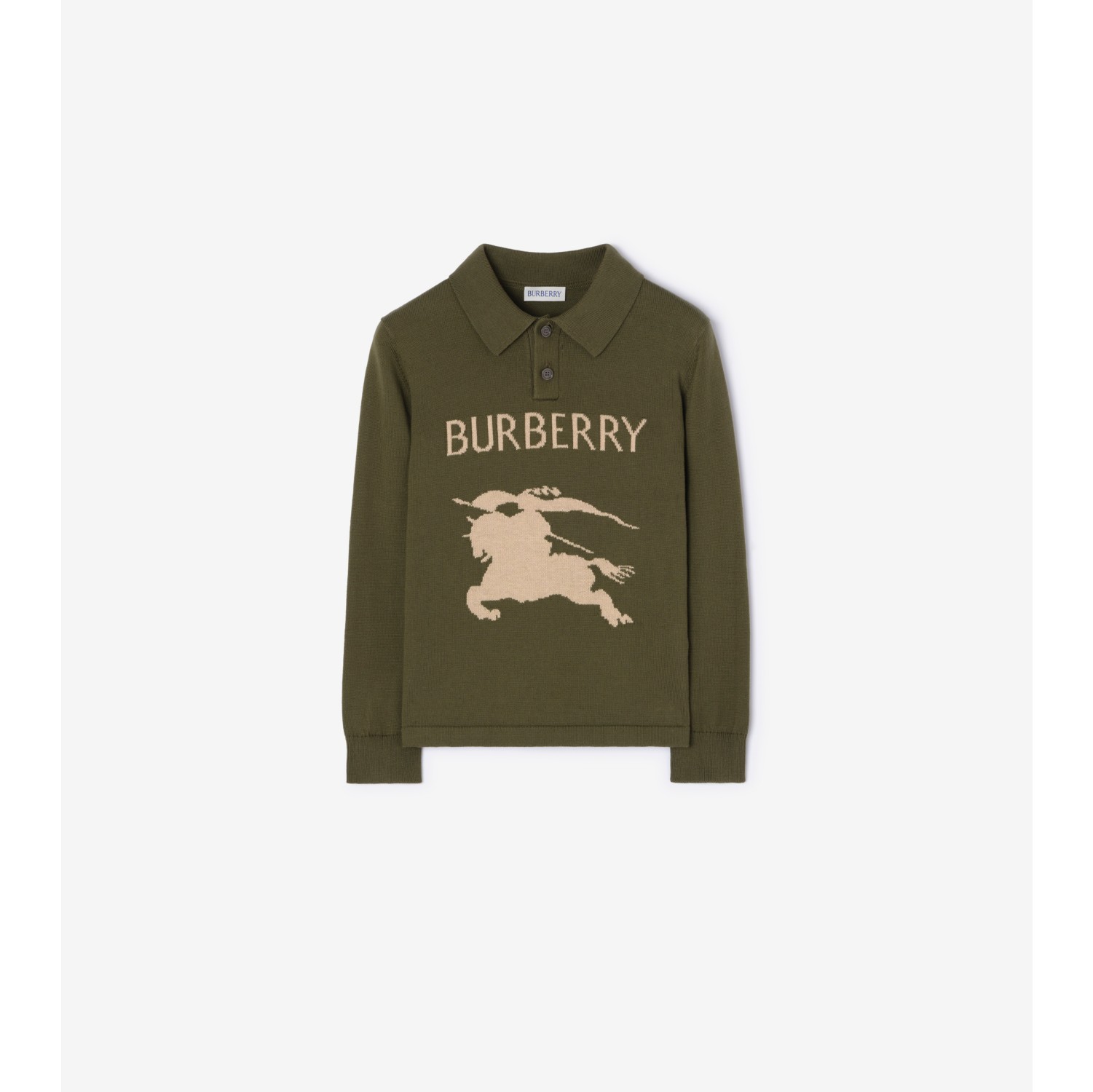 Langärmeliges Baumwoll-Poloshirt mit Knight