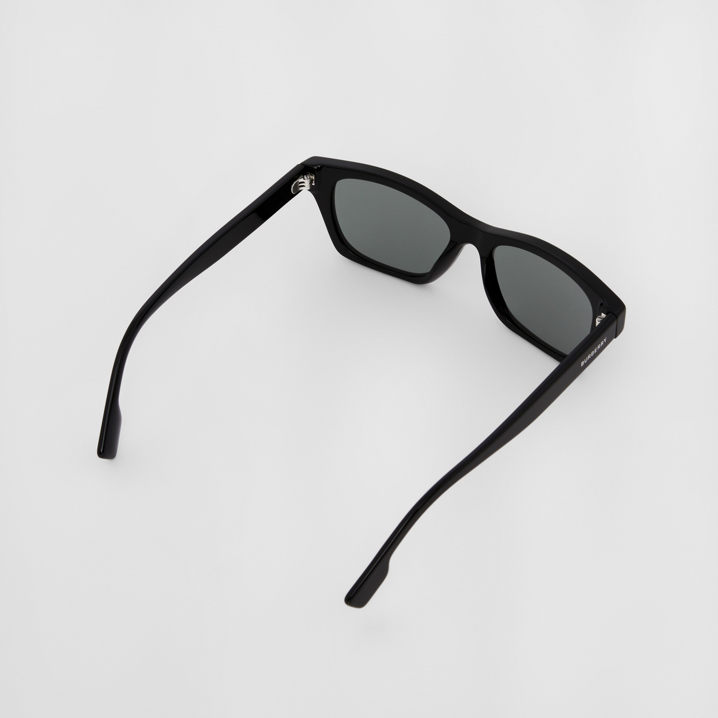 Óculos de sol com armação retangular e logotipo (Preto) - Homens | Burberry® oficial - 4