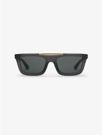 Classic Rectangular Sunglasses in colour Black with Gold detailing 