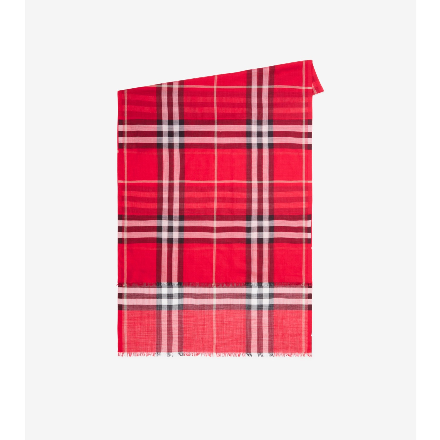 Burberry Lightweight Check Wool Silk Scarf