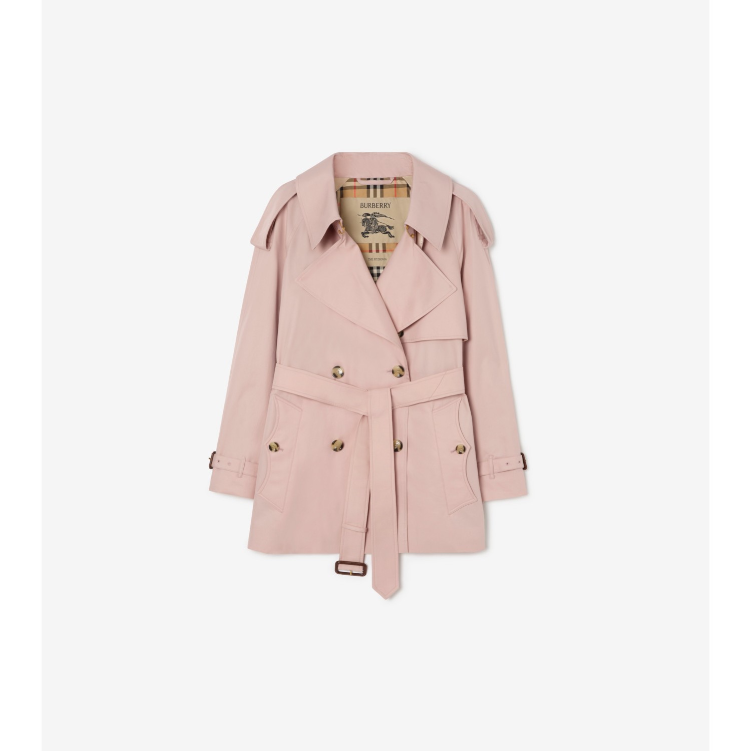 Short Tropical Gabardine Fitzrovia Trench Coat - thumbnail 7