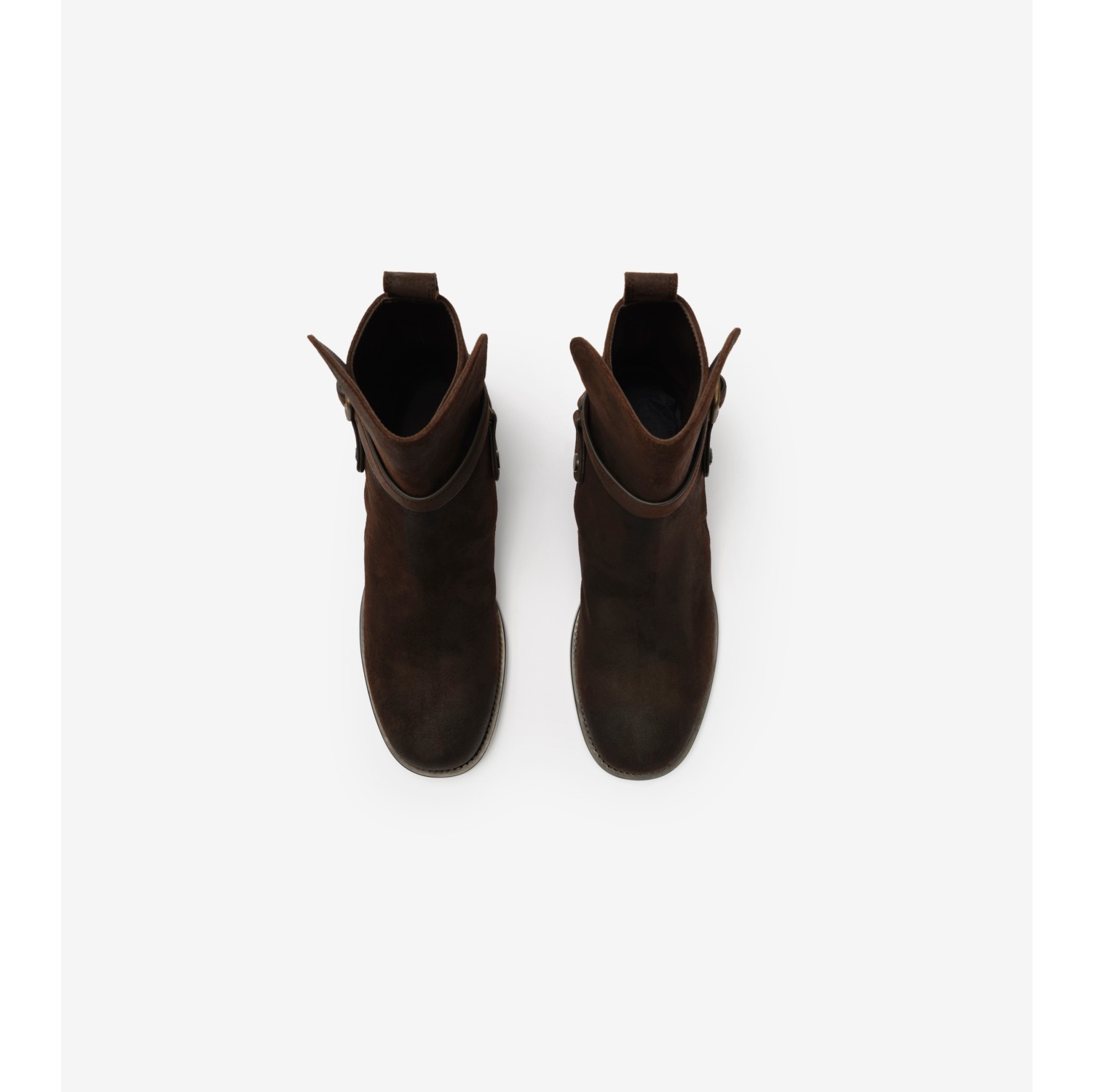 Waxed Suede Ledger Boots​​ in Moorhen brown - Men | Burberry® Official